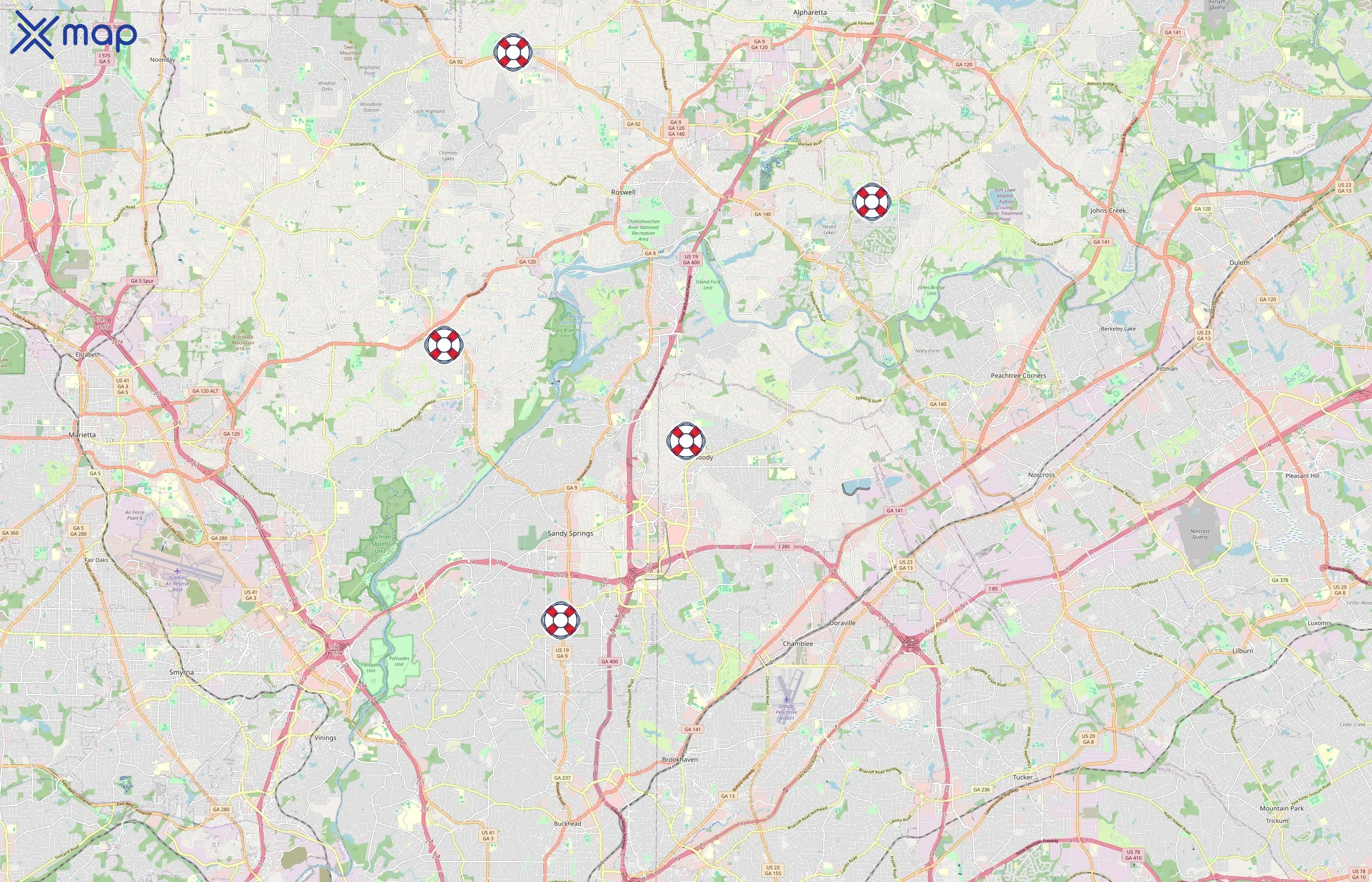 Aqua-Tots Swim Schools area coverage