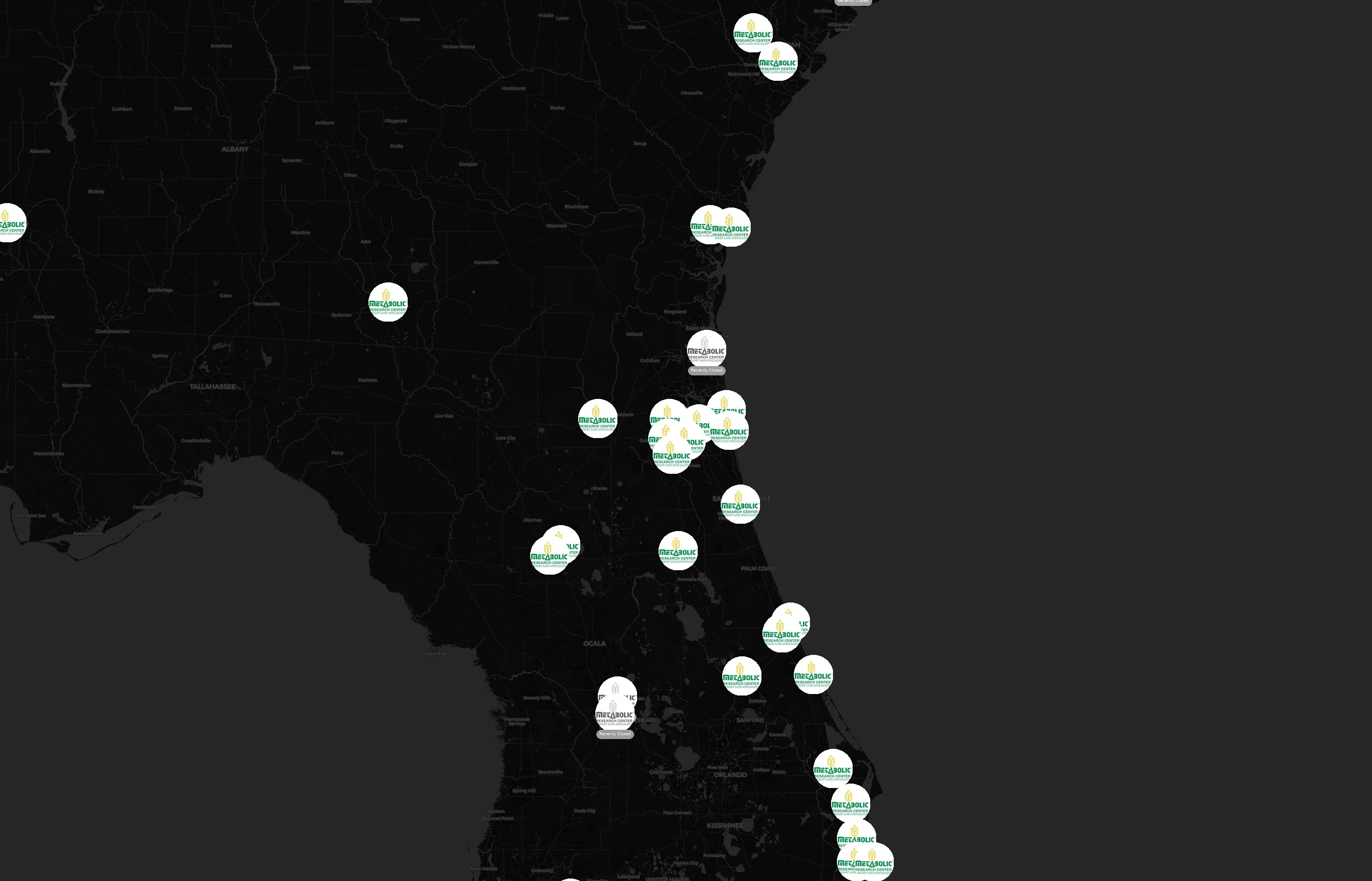 Metabolic Research Center city distribution
