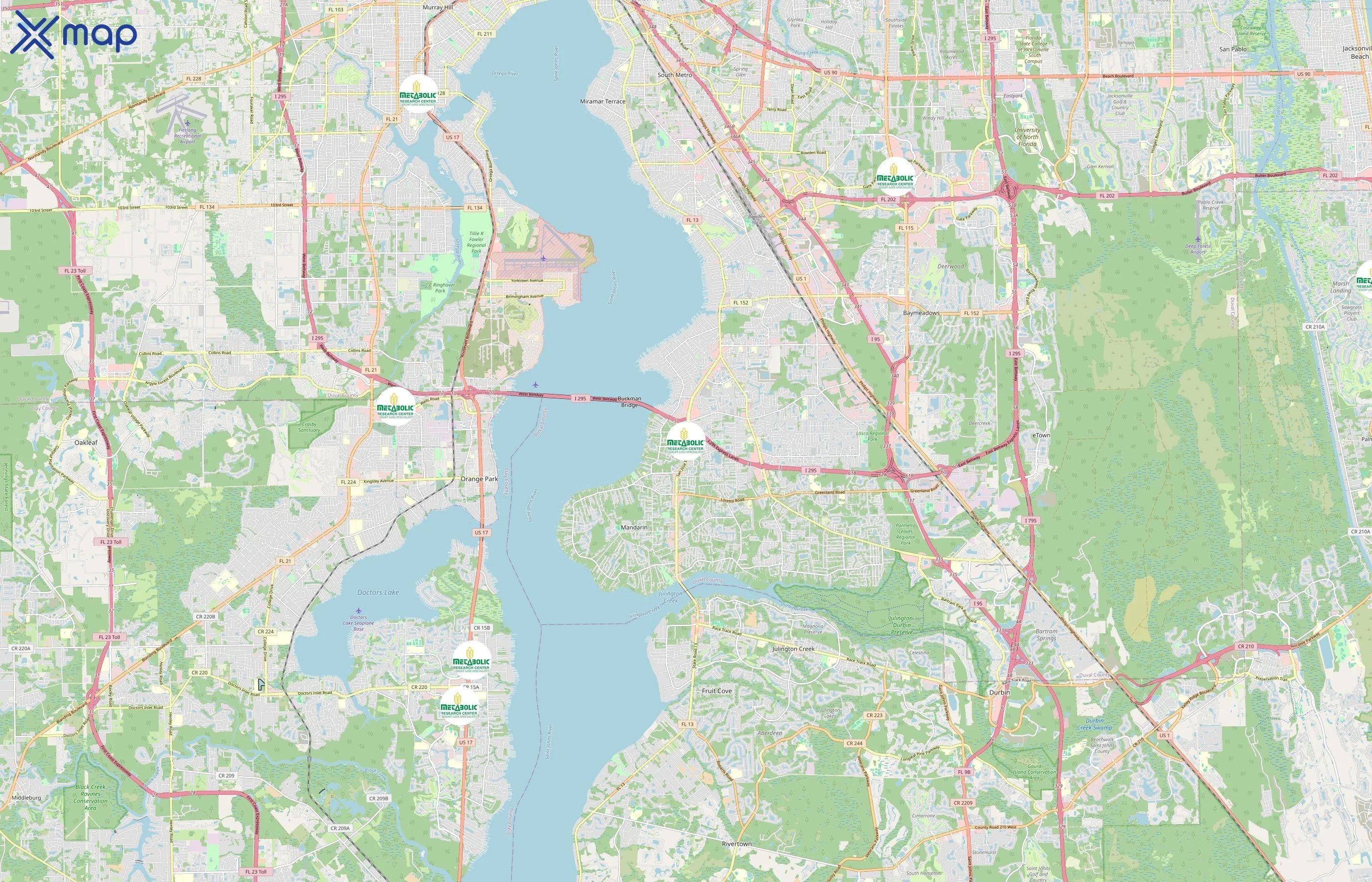 Metabolic Research Center area coverage