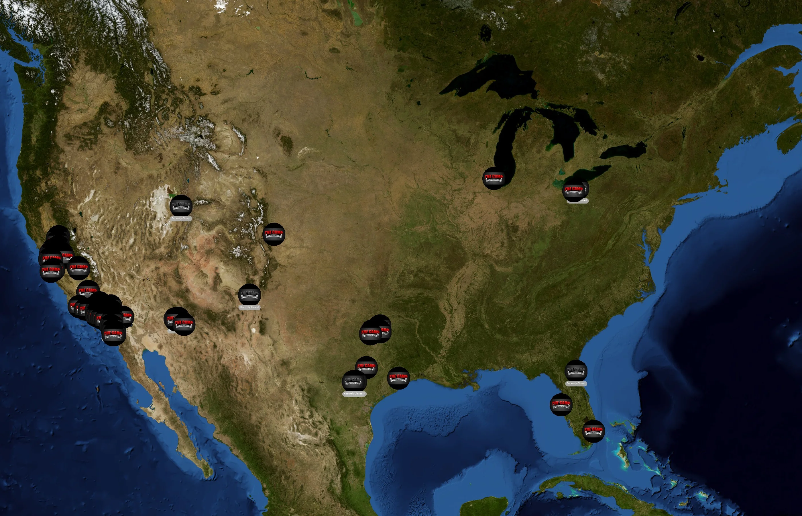 The Camp Transformation Center state distribution