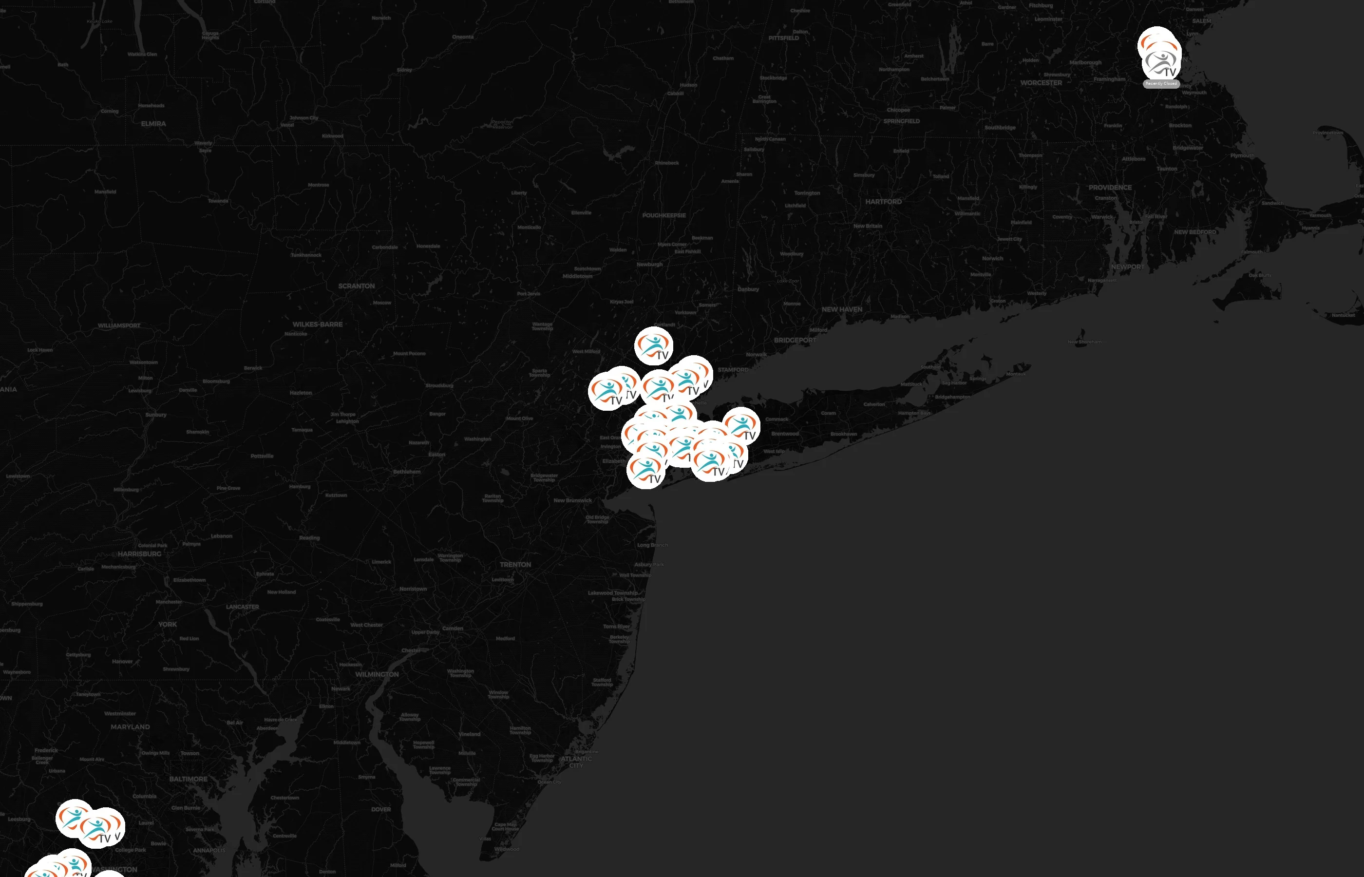 Body & Brain city distribution