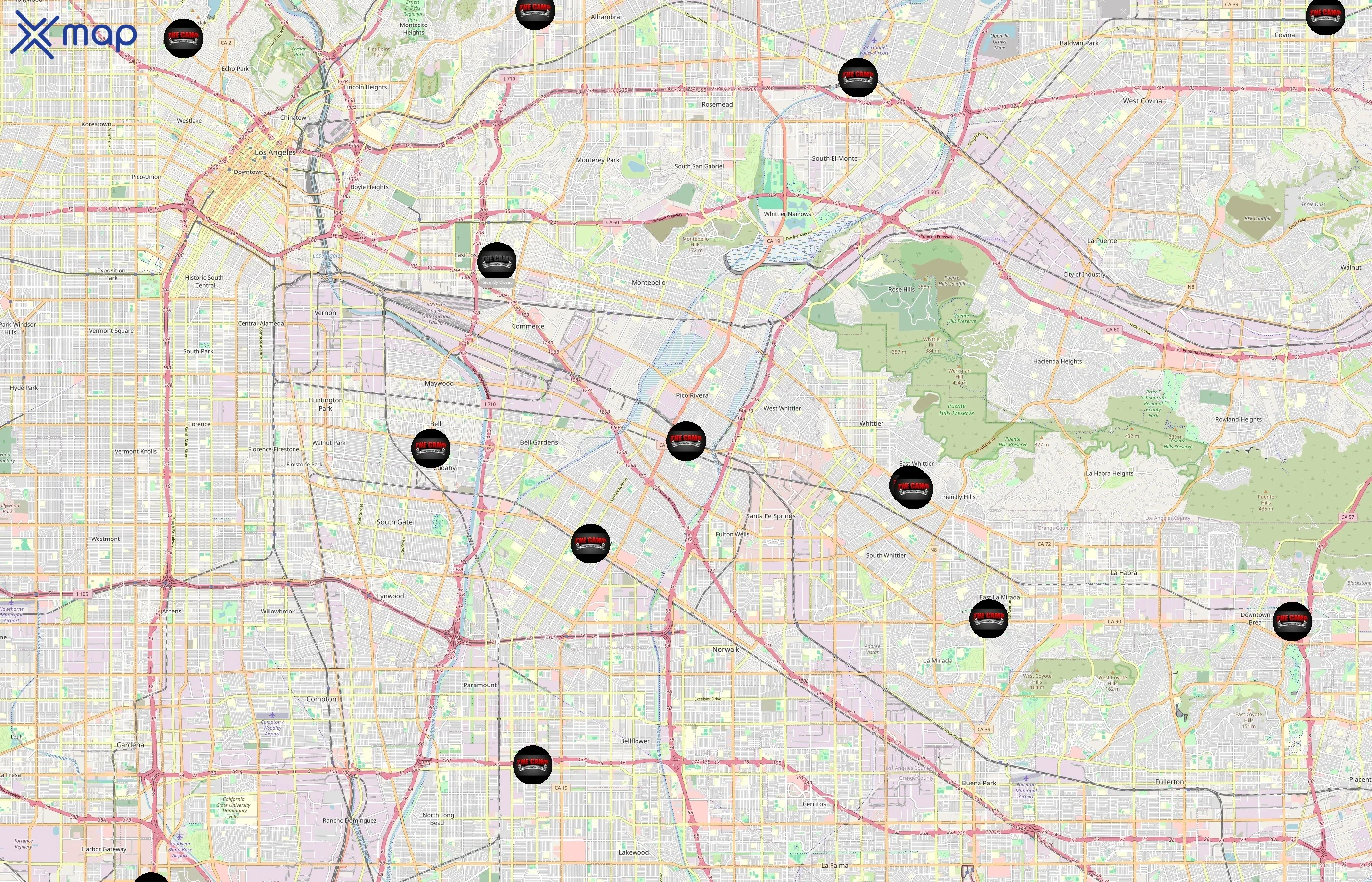 The Camp Transformation Center area coverage