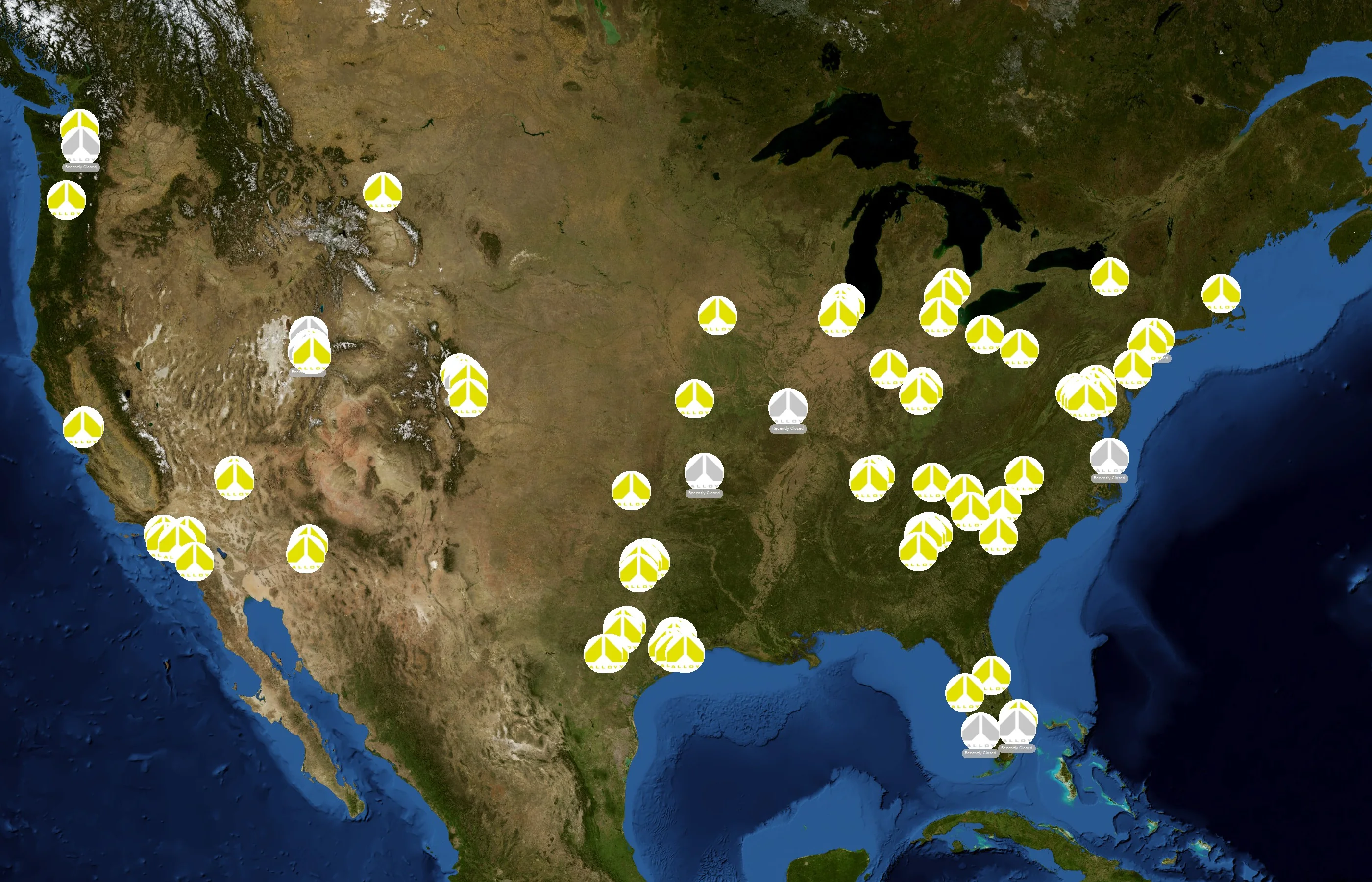 Alloy Personal Training state distribution