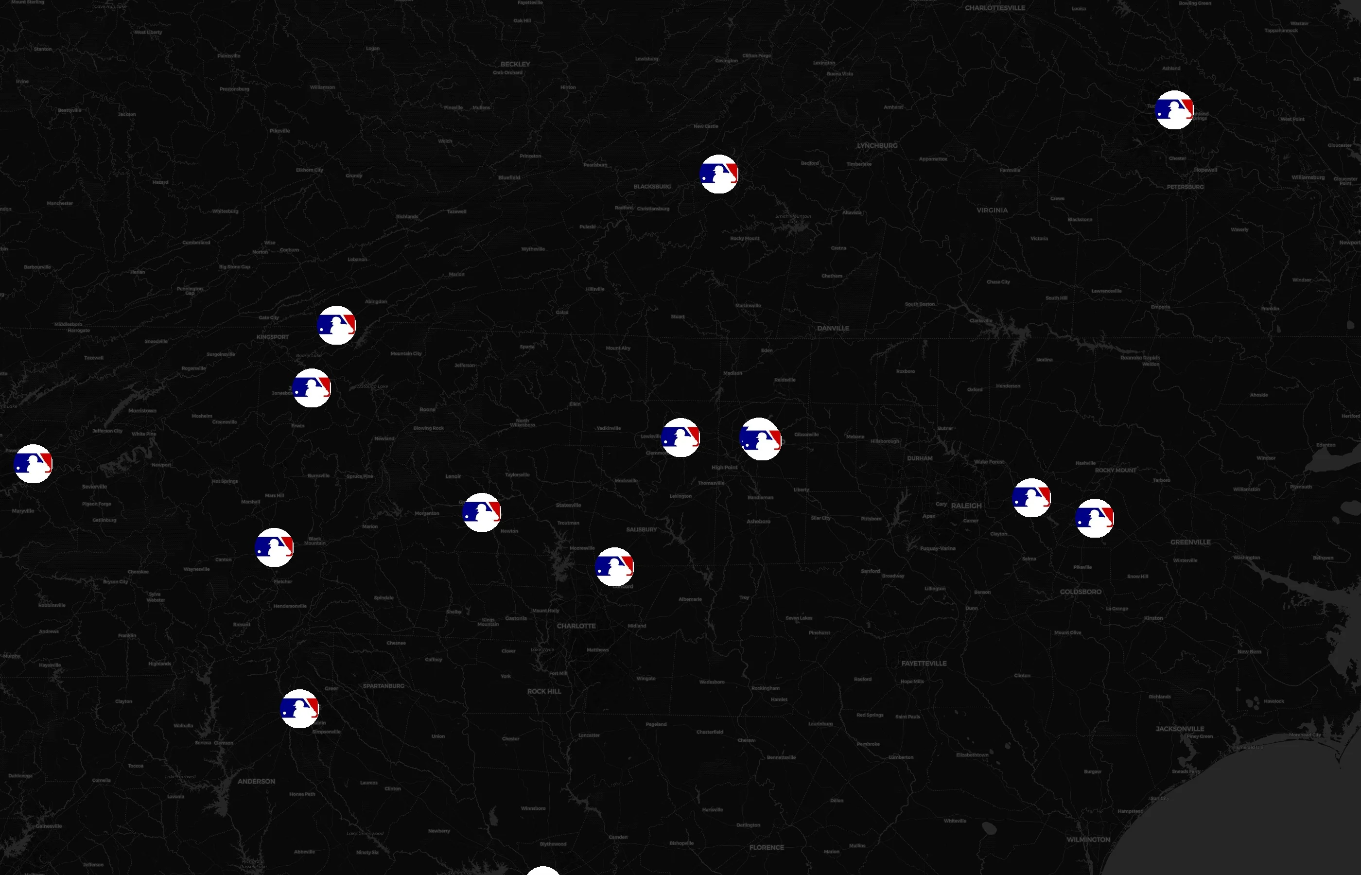 Minor League Baseball city distribution