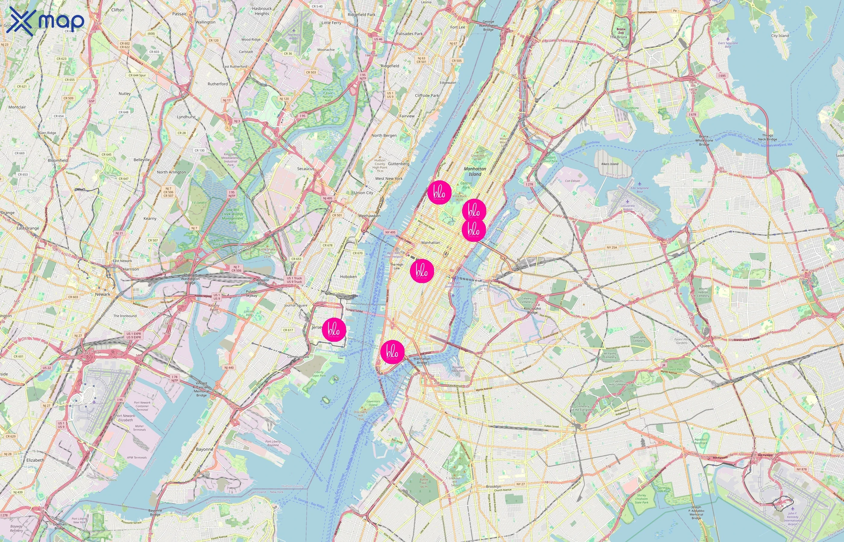 Blo Blow Dry Bar area coverage