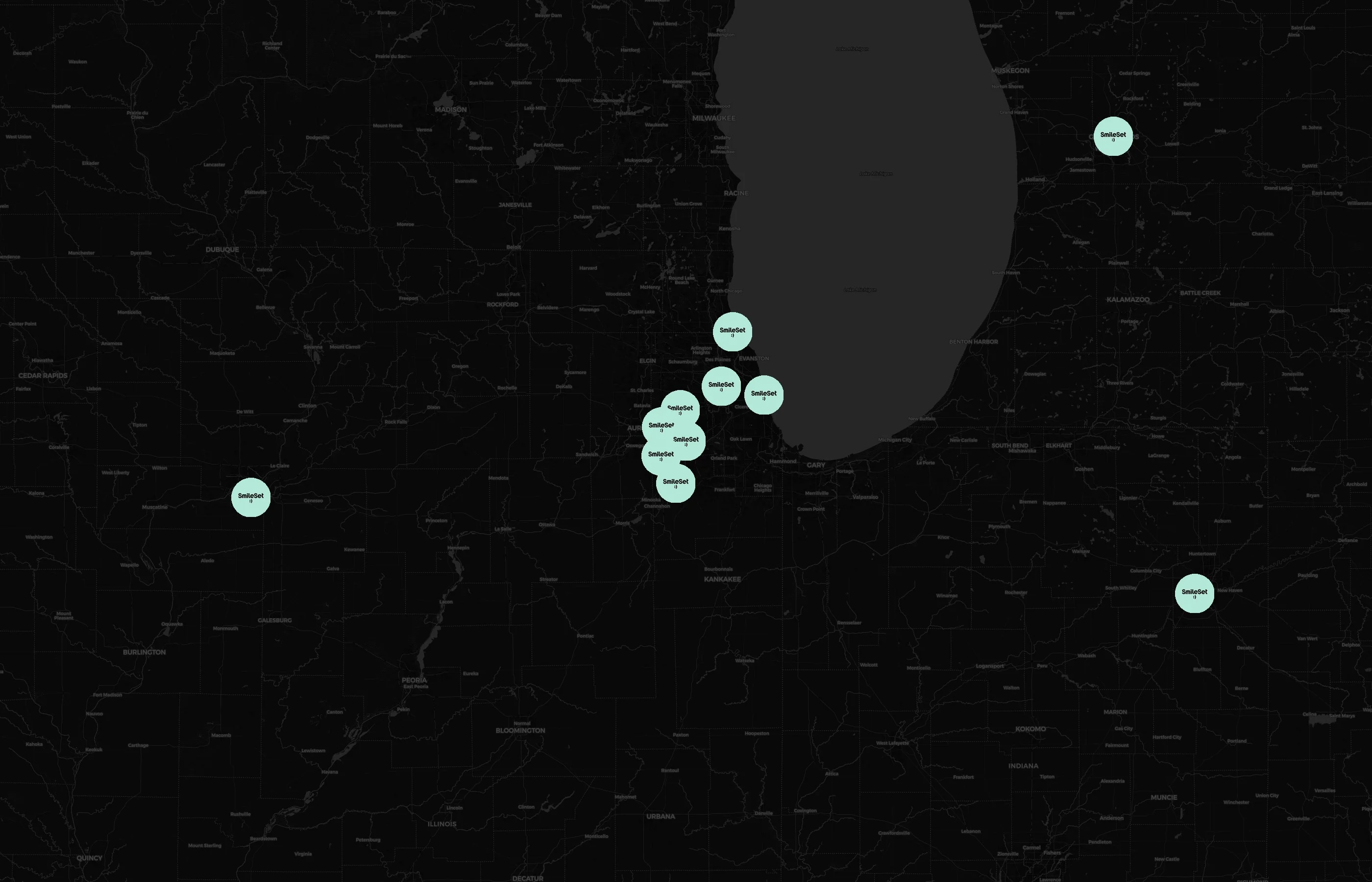 SmileDirectClub city distribution