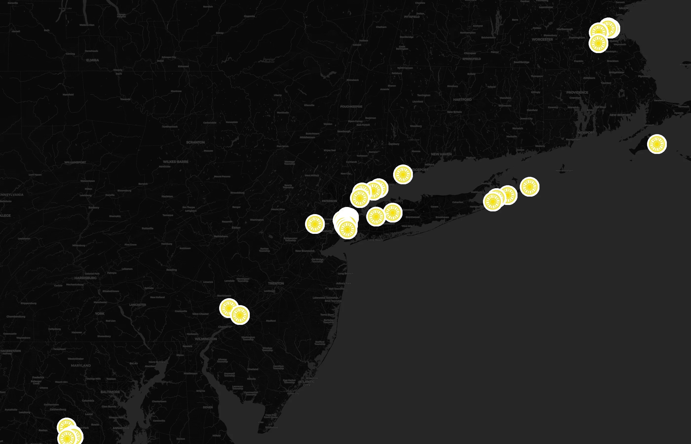 SoulCycle city distribution