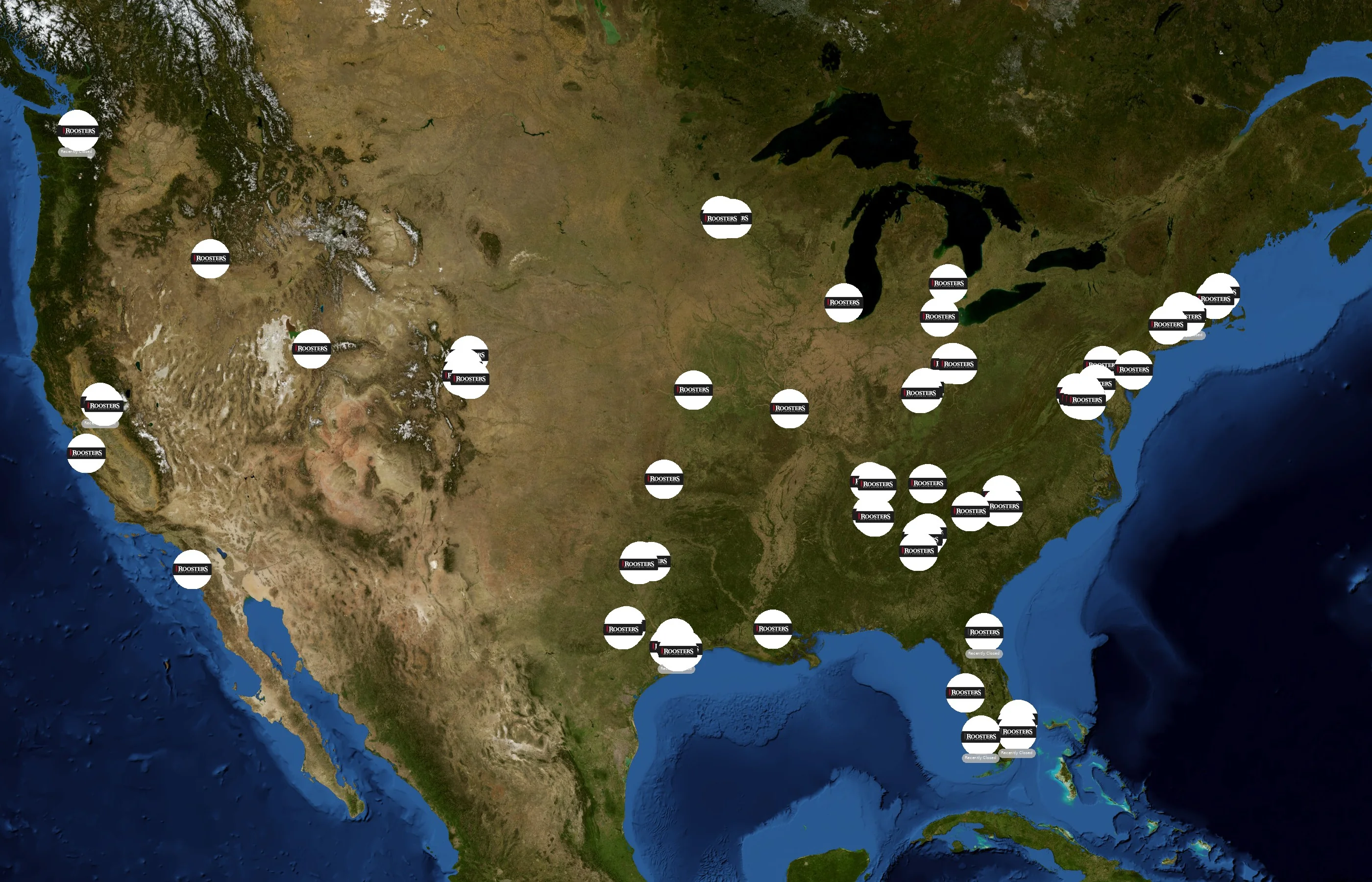 Roosters Men's Grooming Center state distribution