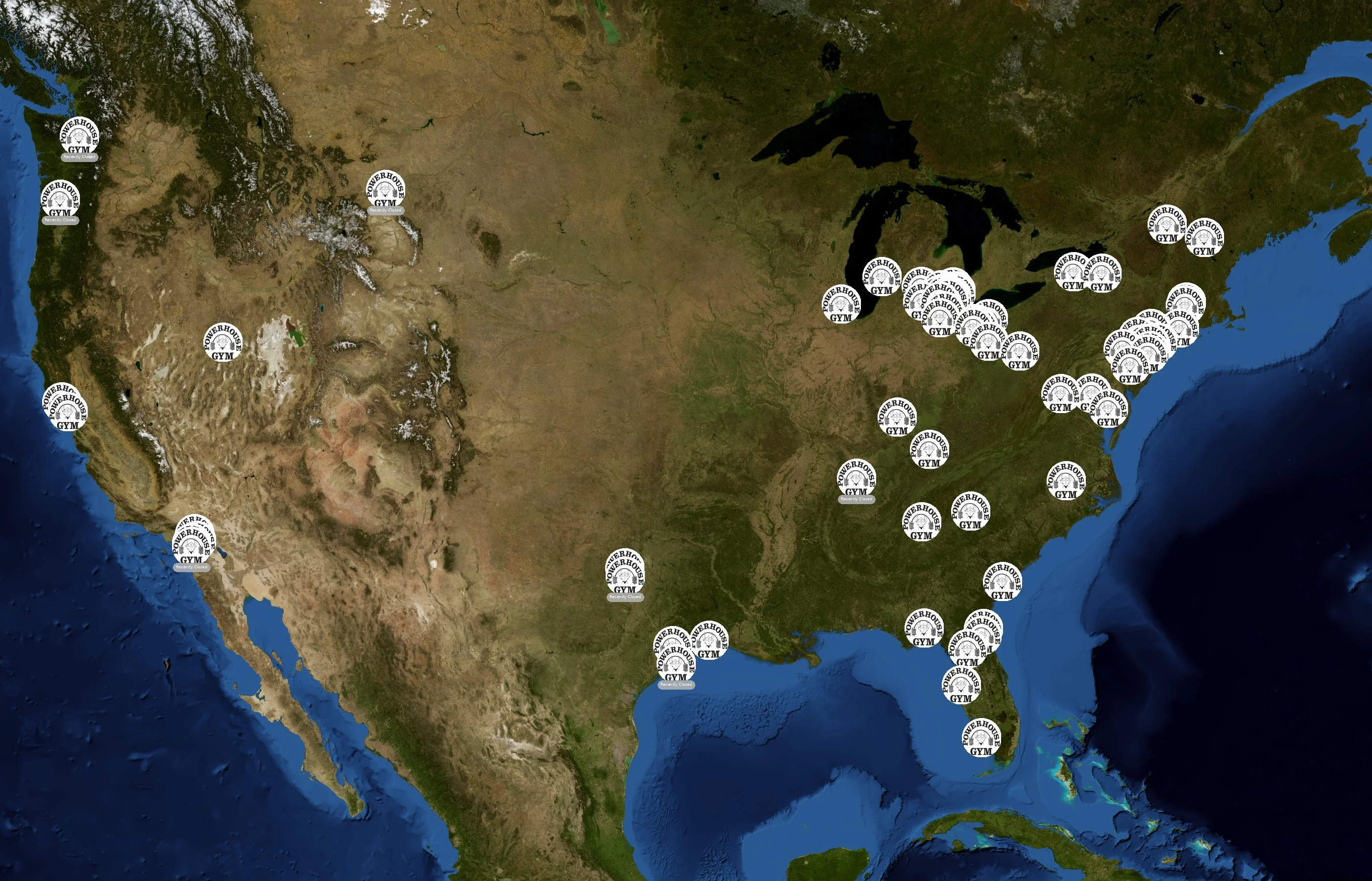 Powerhouse Gym state distribution