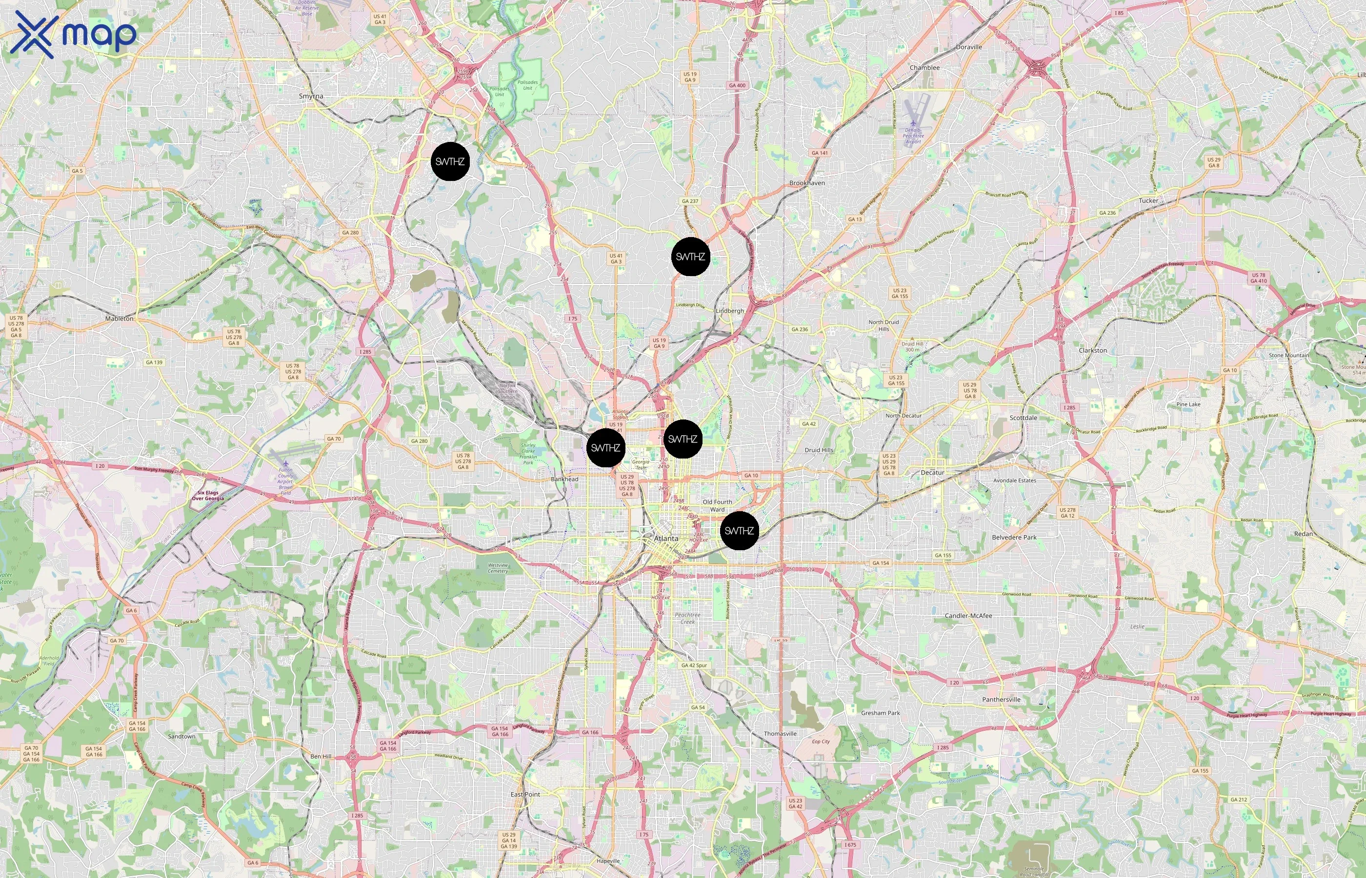 SweatHouz area coverage