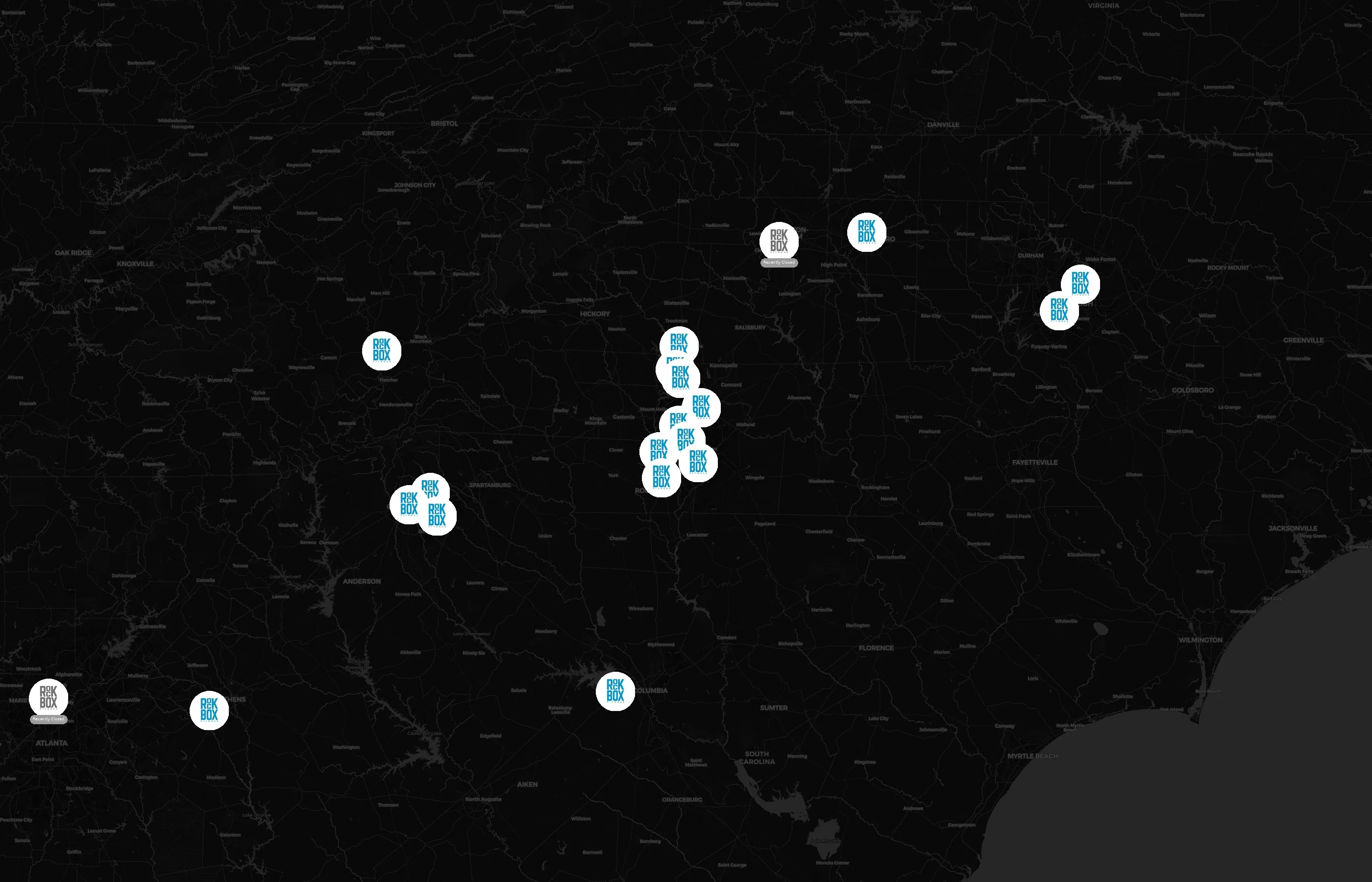 RockBox Fitness city distribution