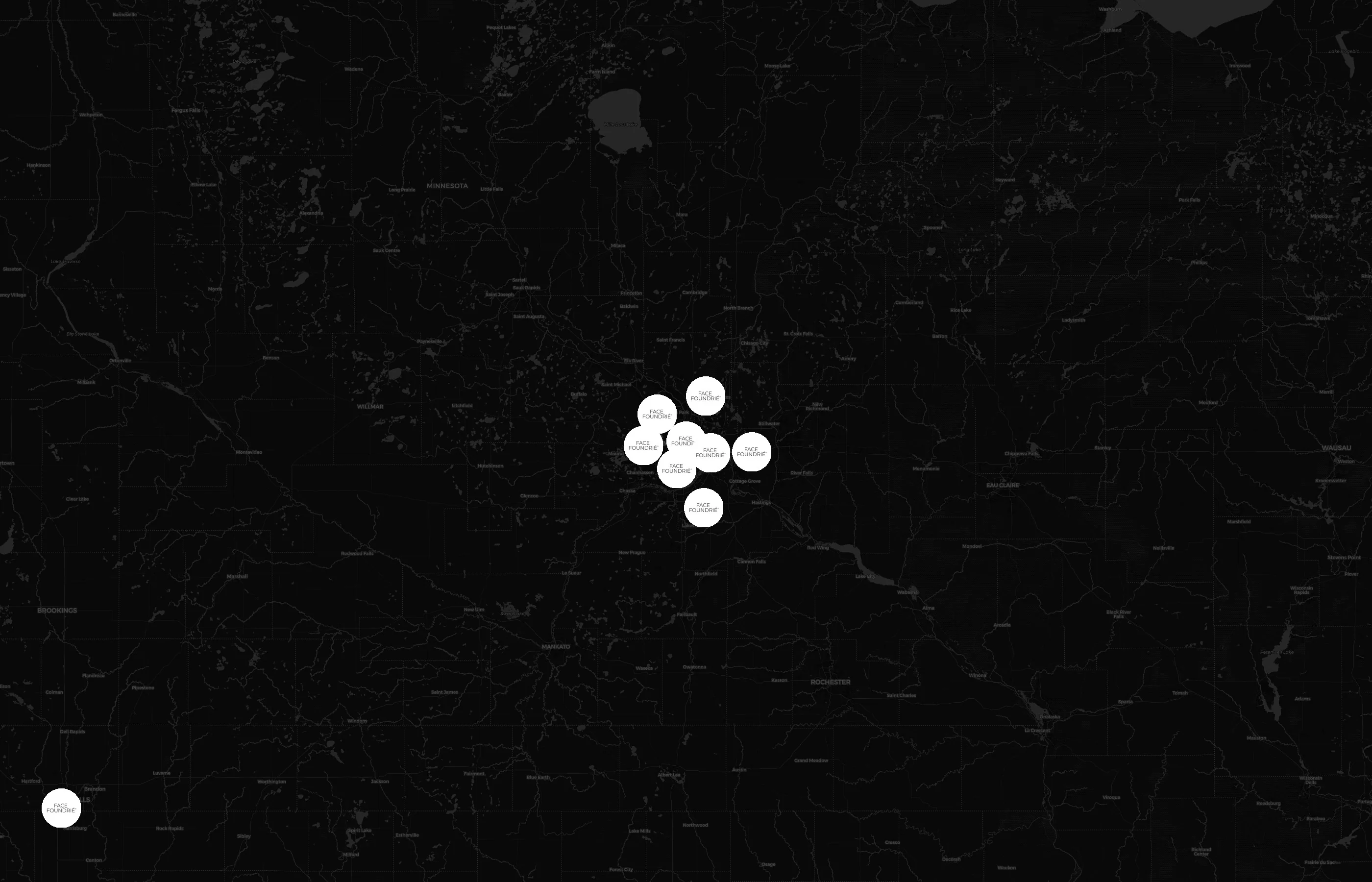 Face Foundrié city distribution