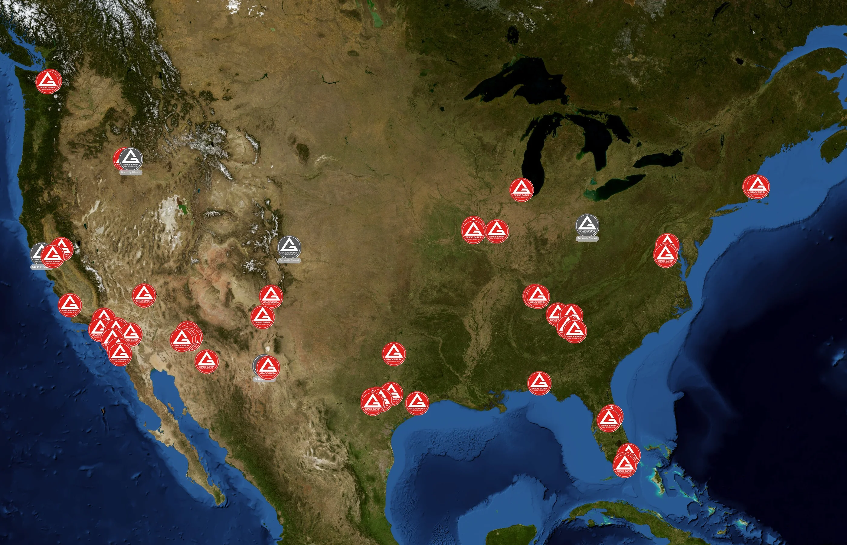 Gracie Barra state distribution