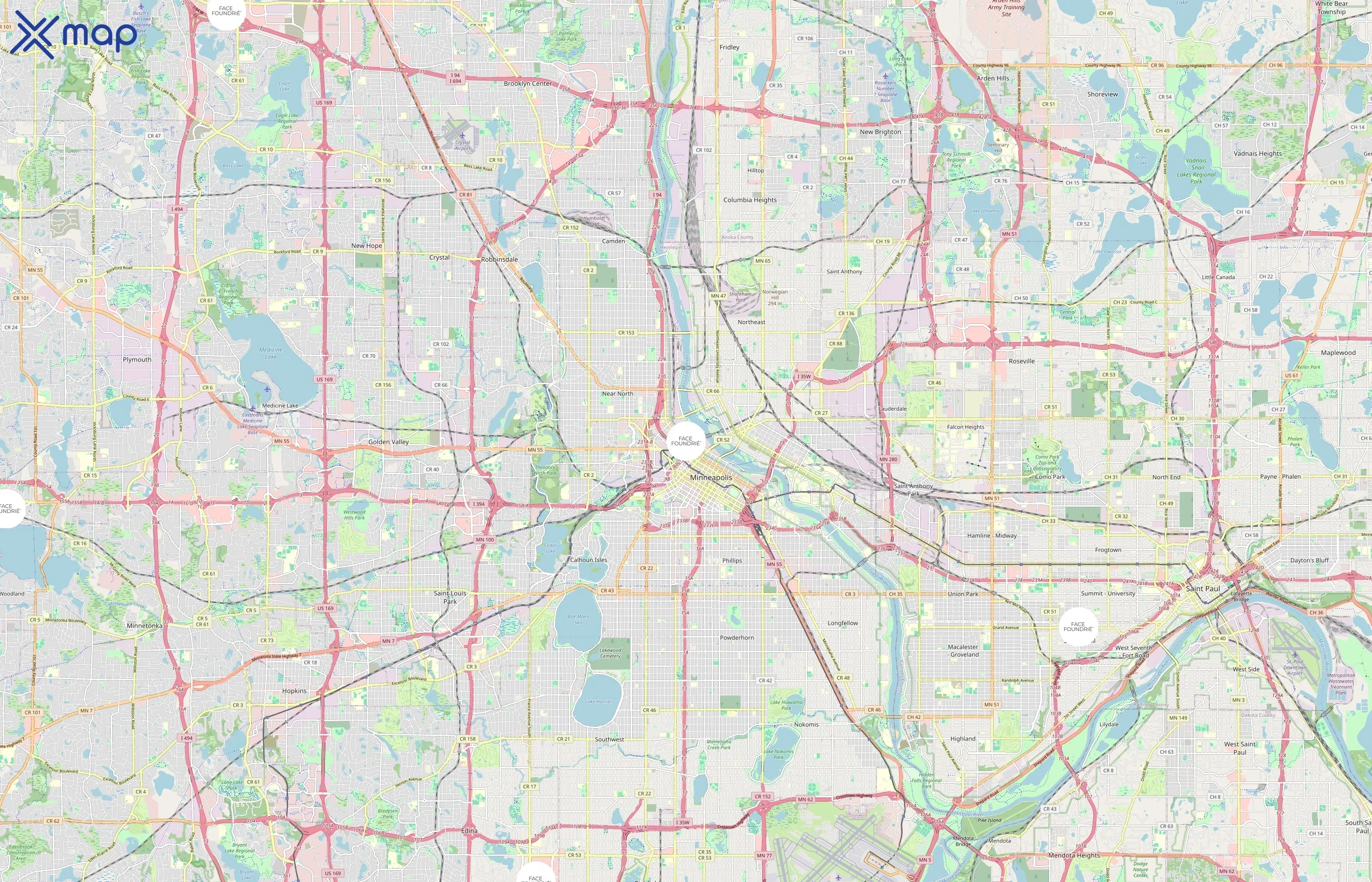 Face Foundrié area coverage