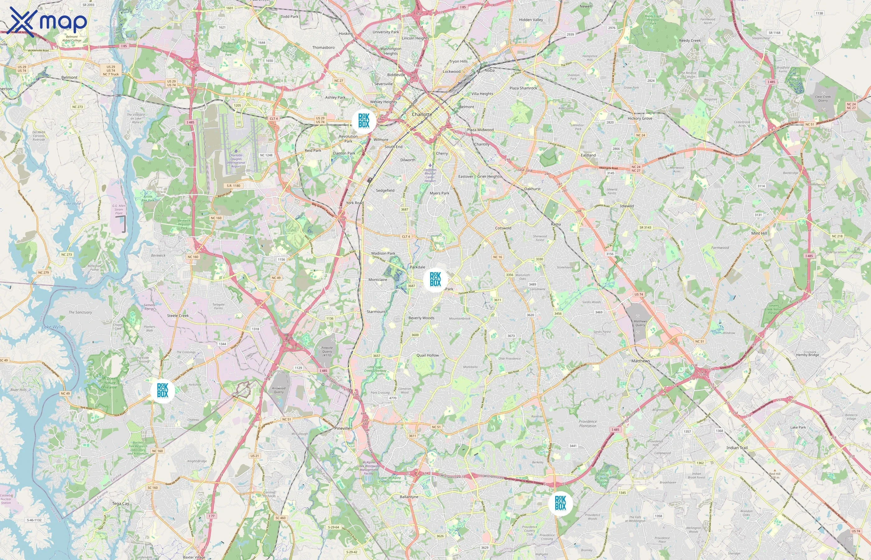 RockBox Fitness area coverage