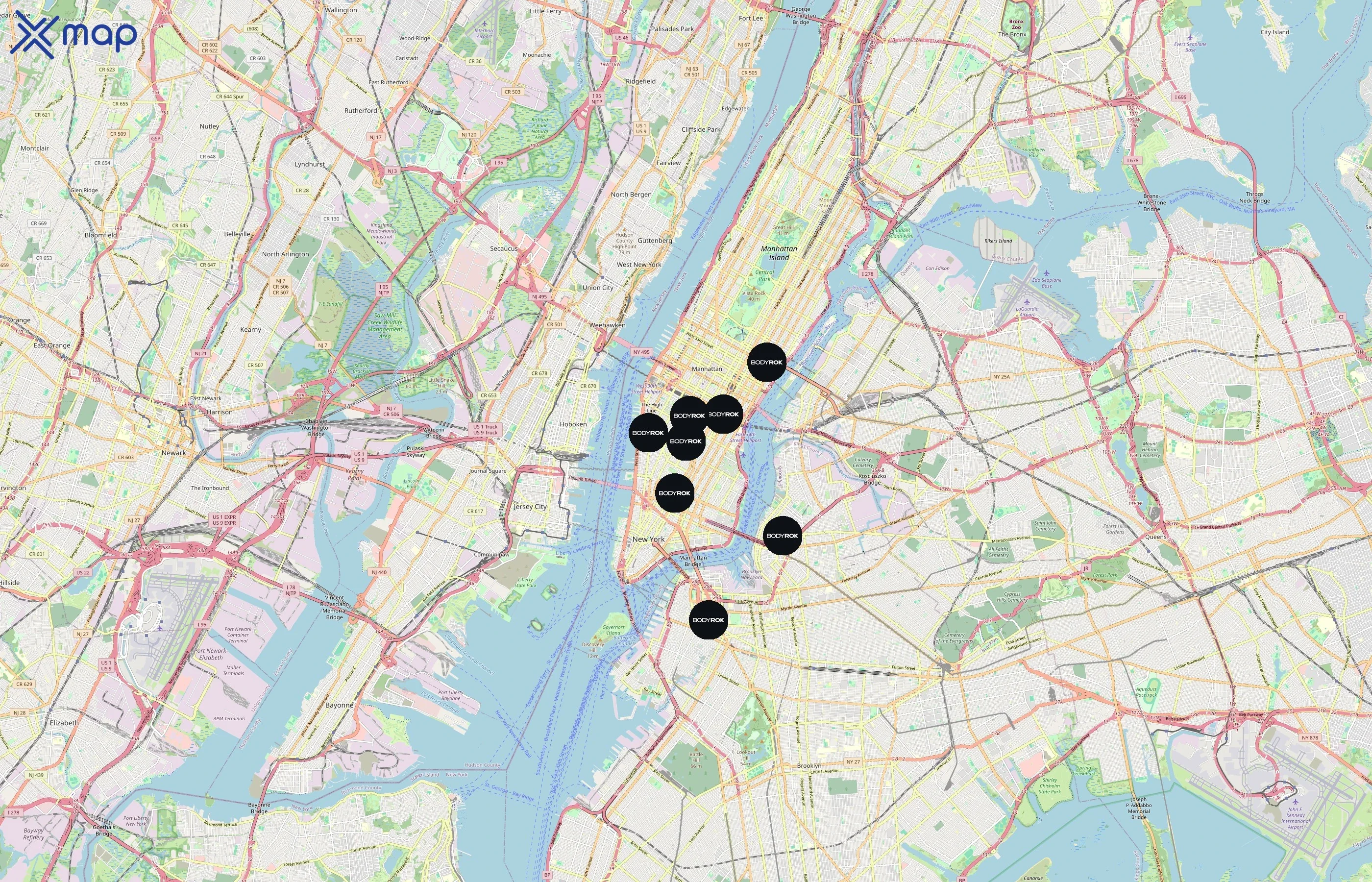 BODYROK area coverage