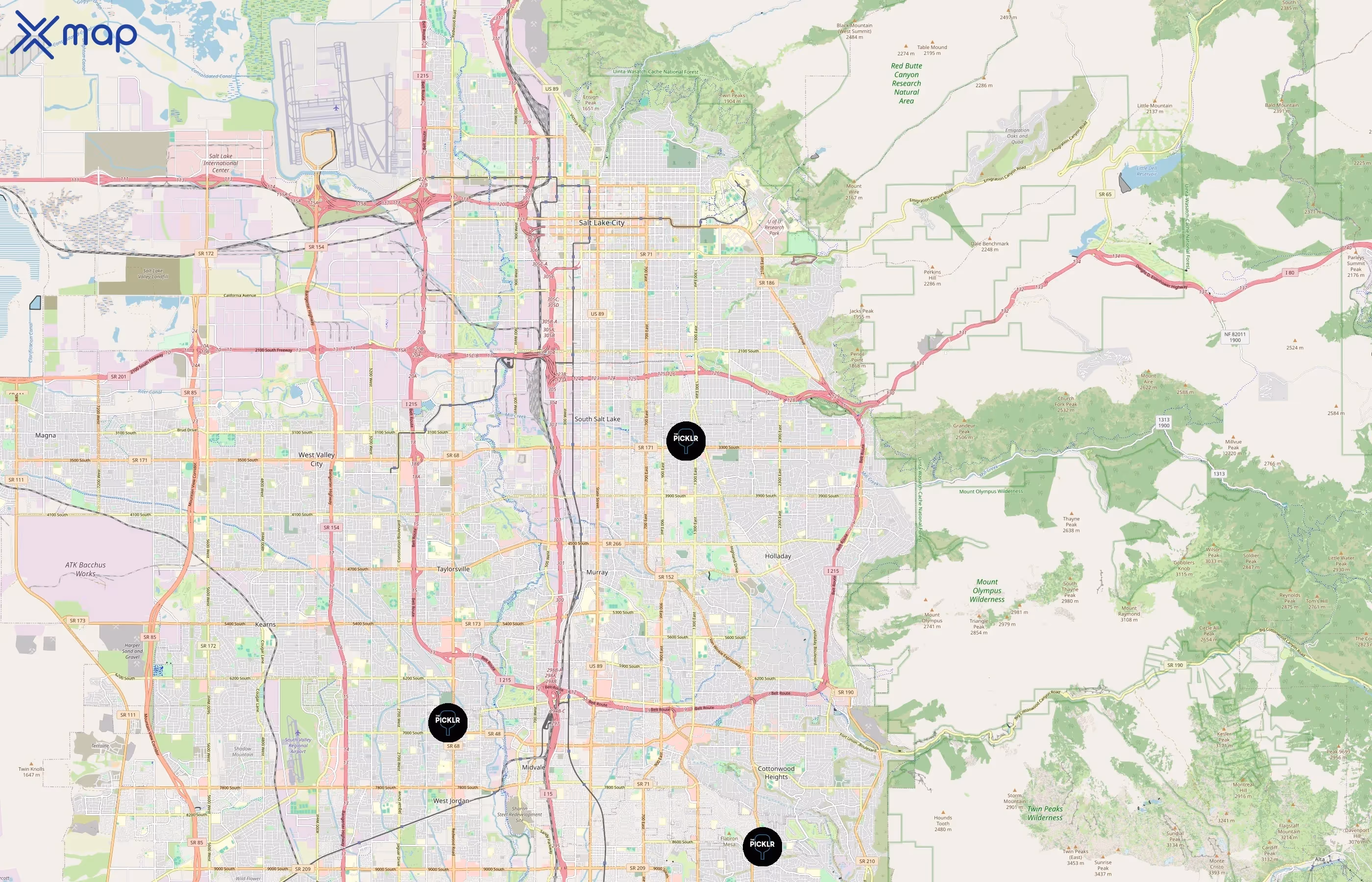 The Picklr area coverage