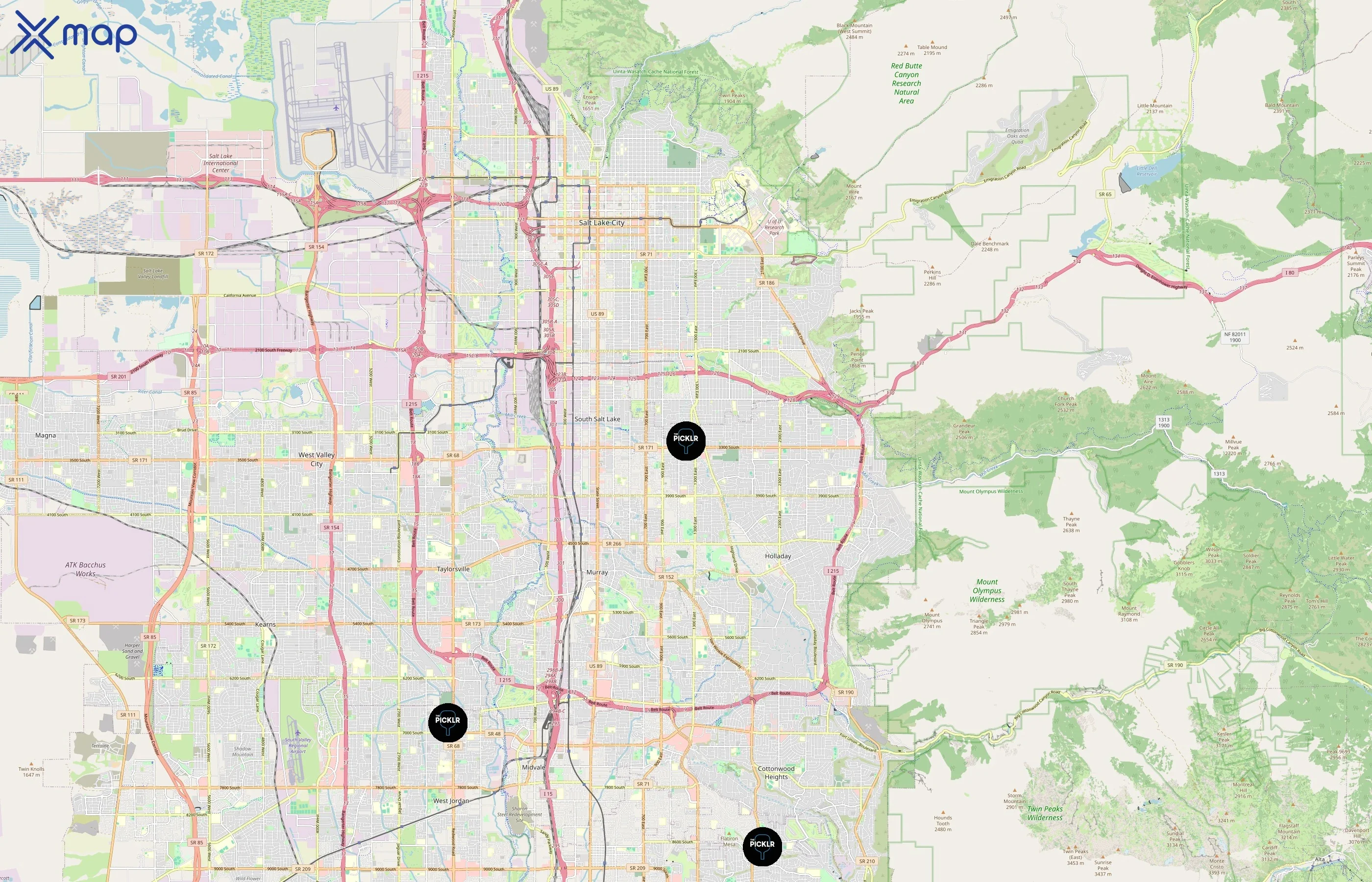 The Picklr area coverage