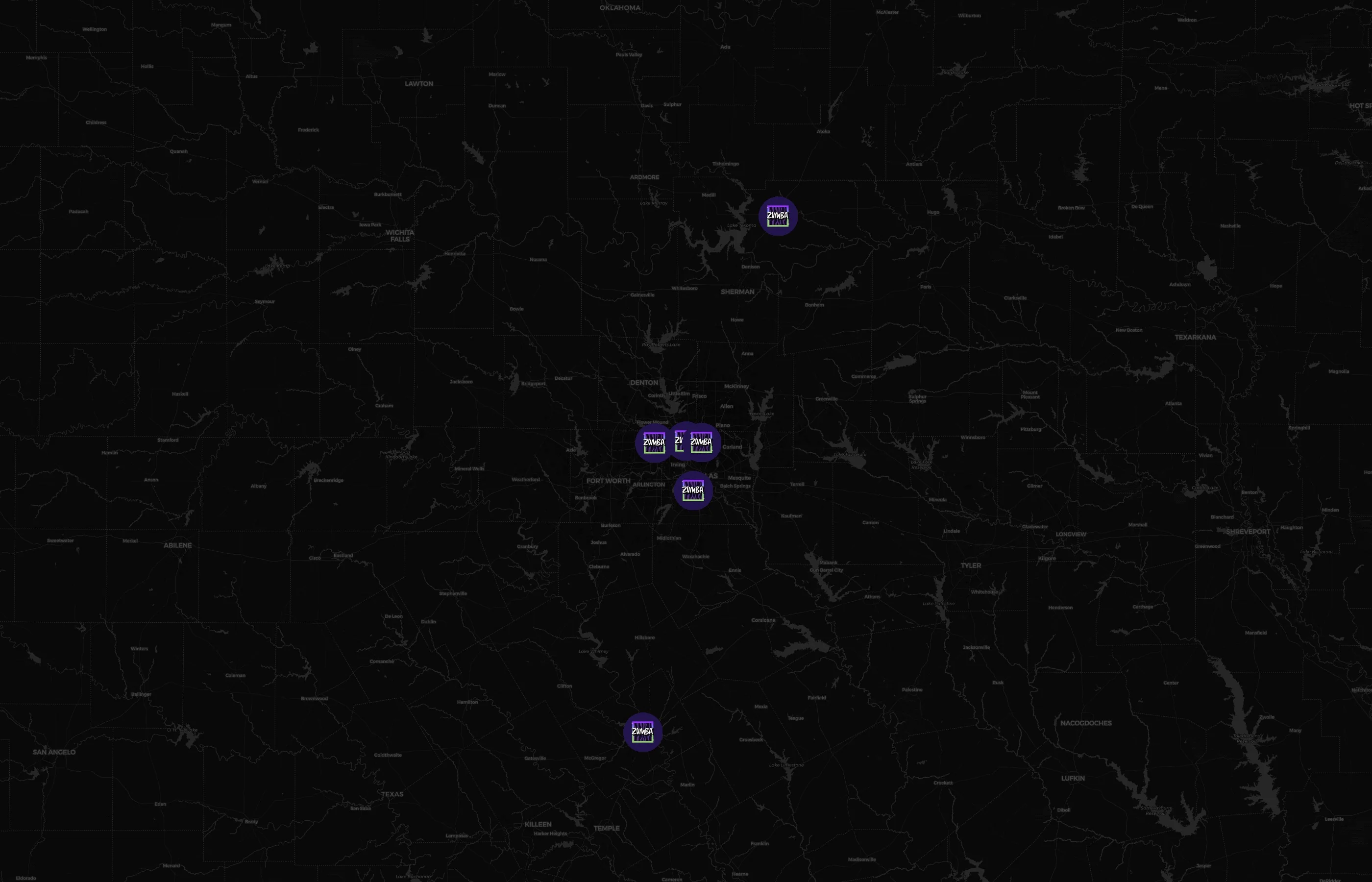 Zumba Fitness city distribution