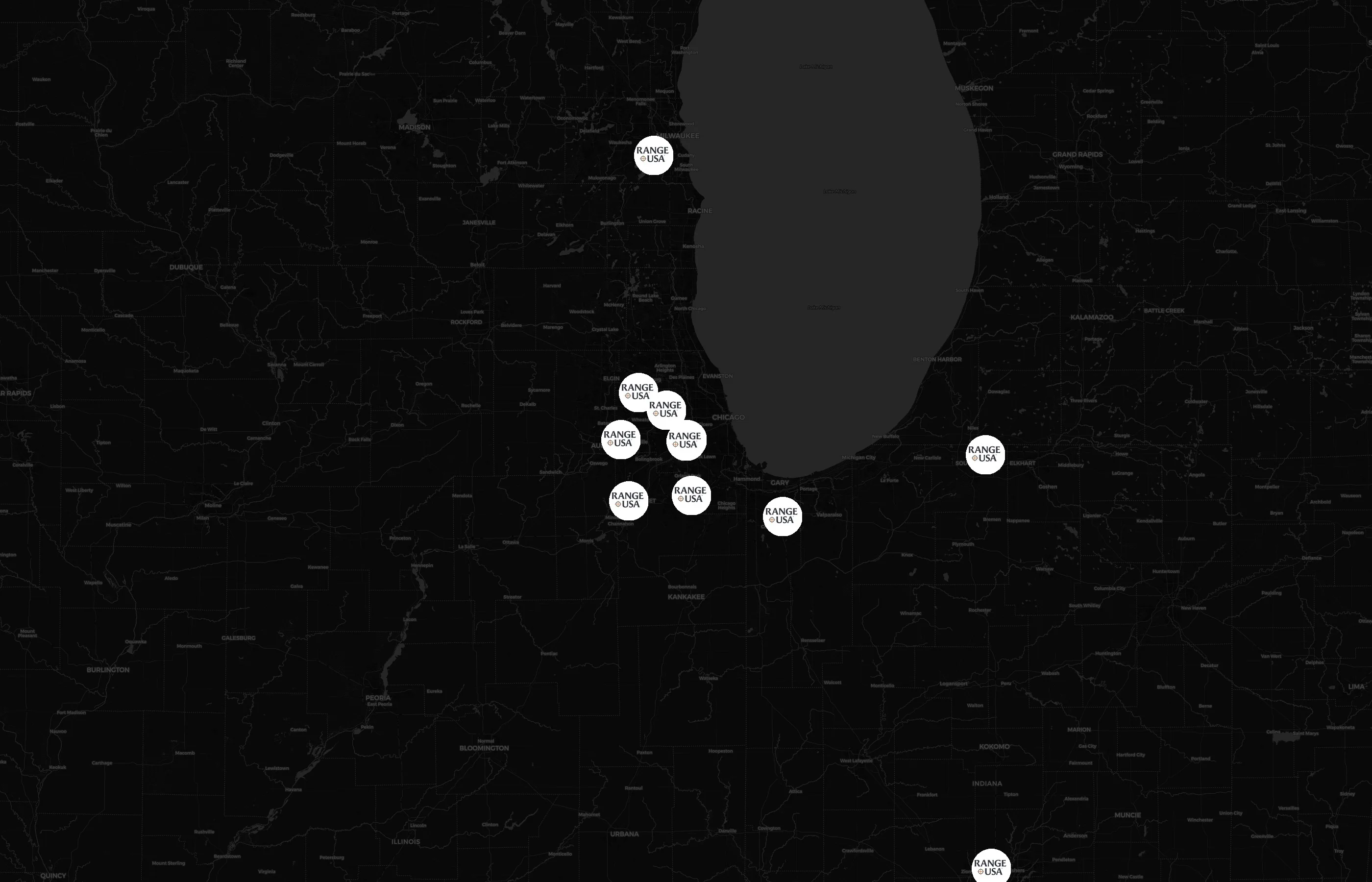 Range USA city distribution