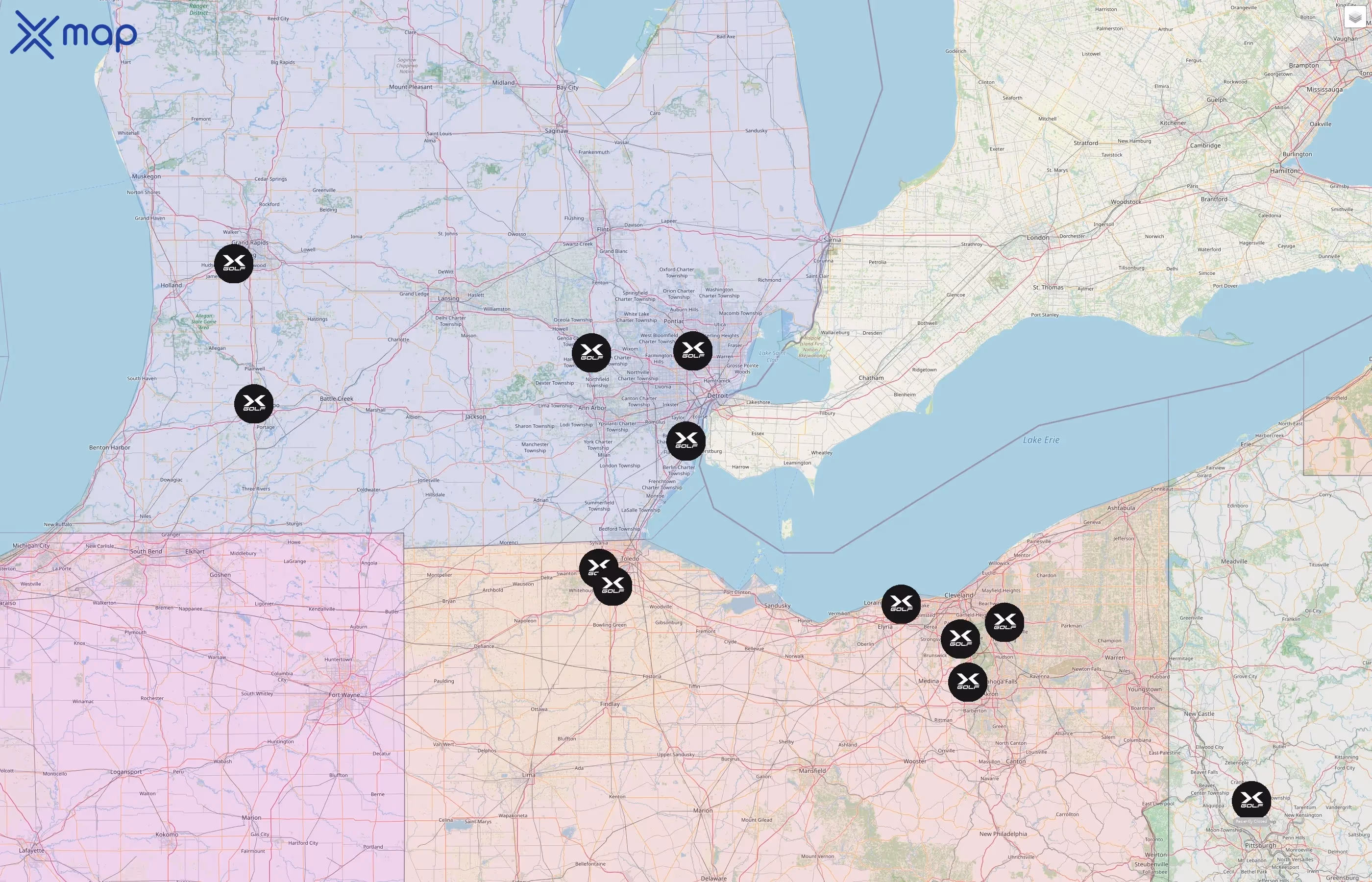 X-Golf street hotspots