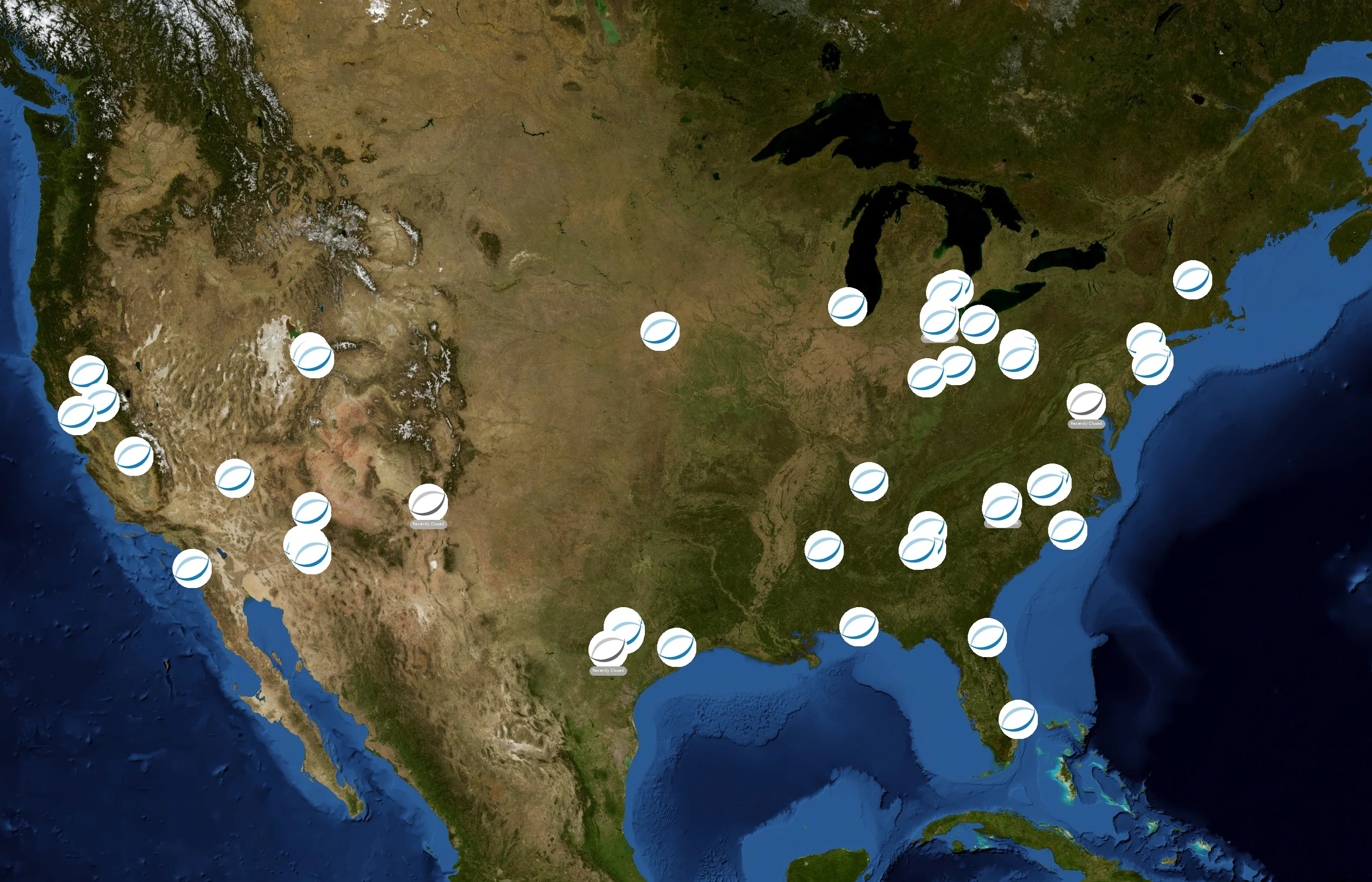 True REST Float Spa state distribution
