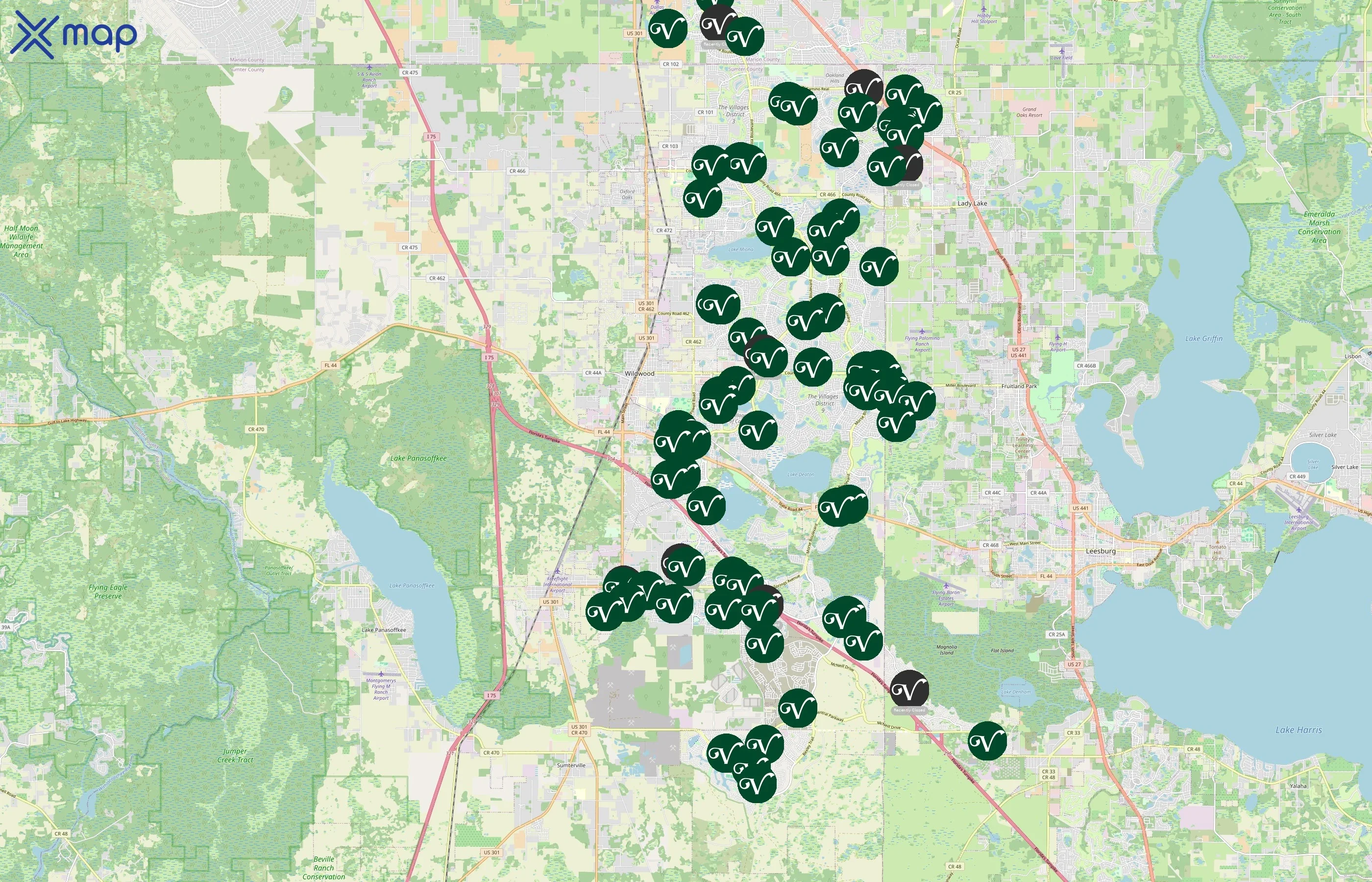 The Villages area coverage
