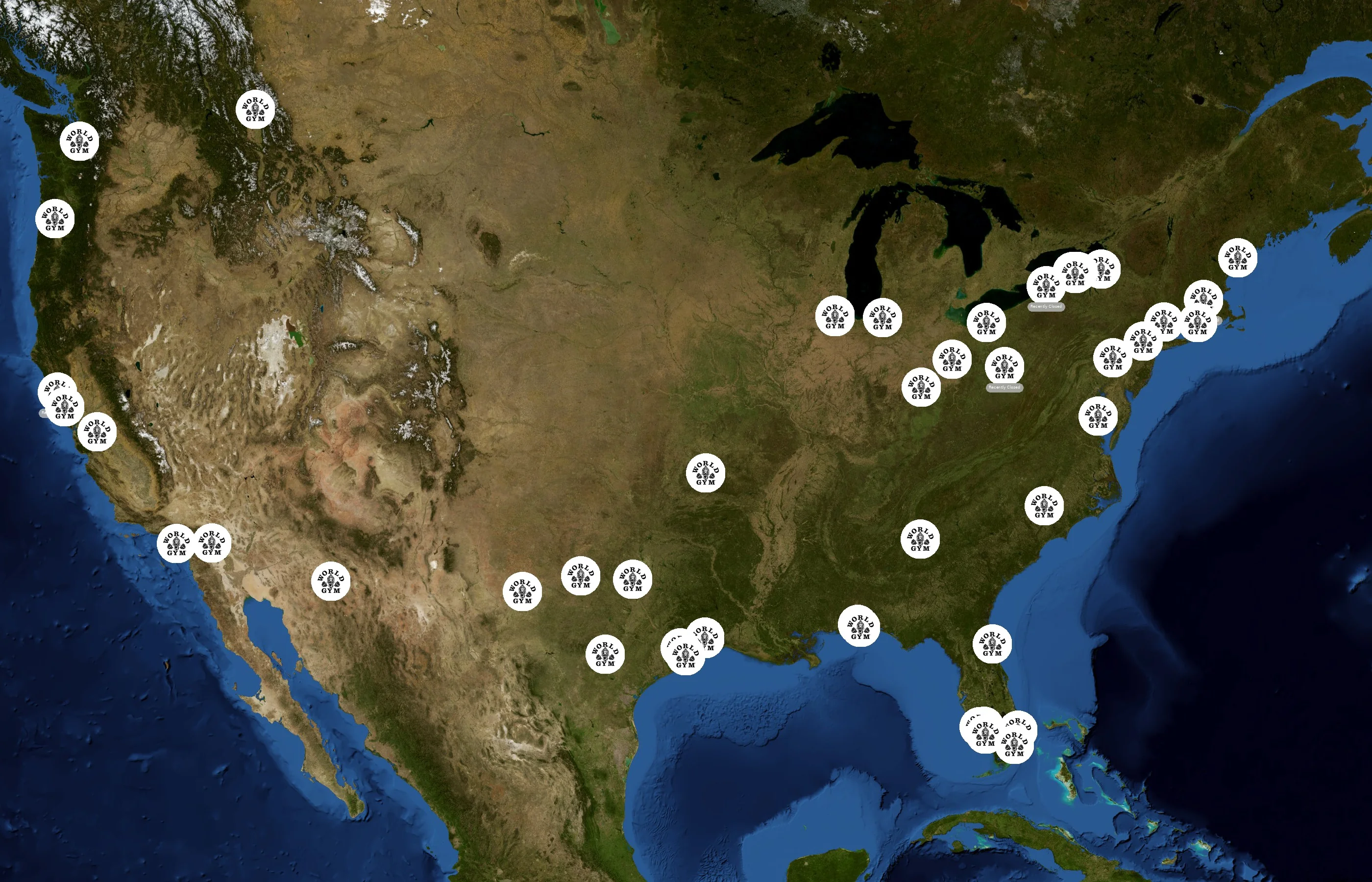 World Gym state distribution
