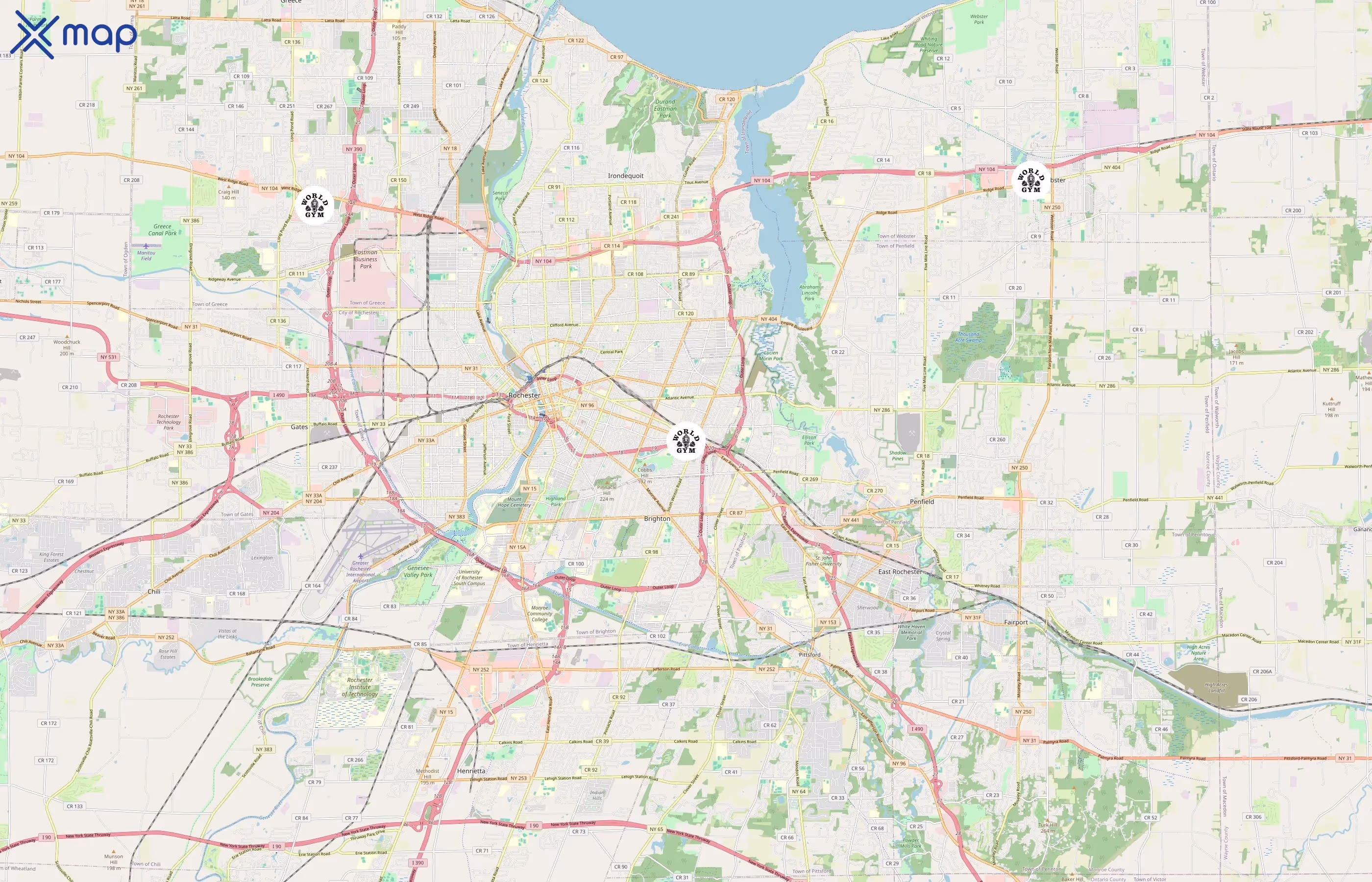 World Gym area coverage