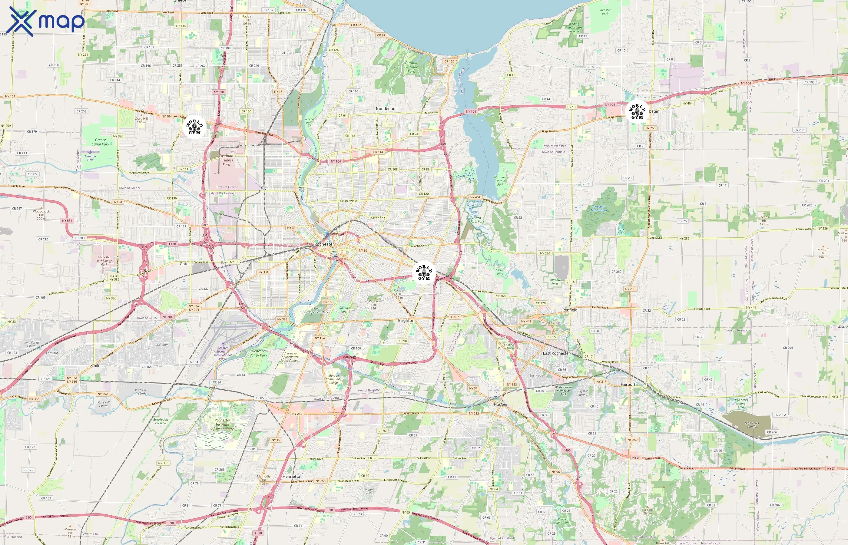 World Gym area coverage