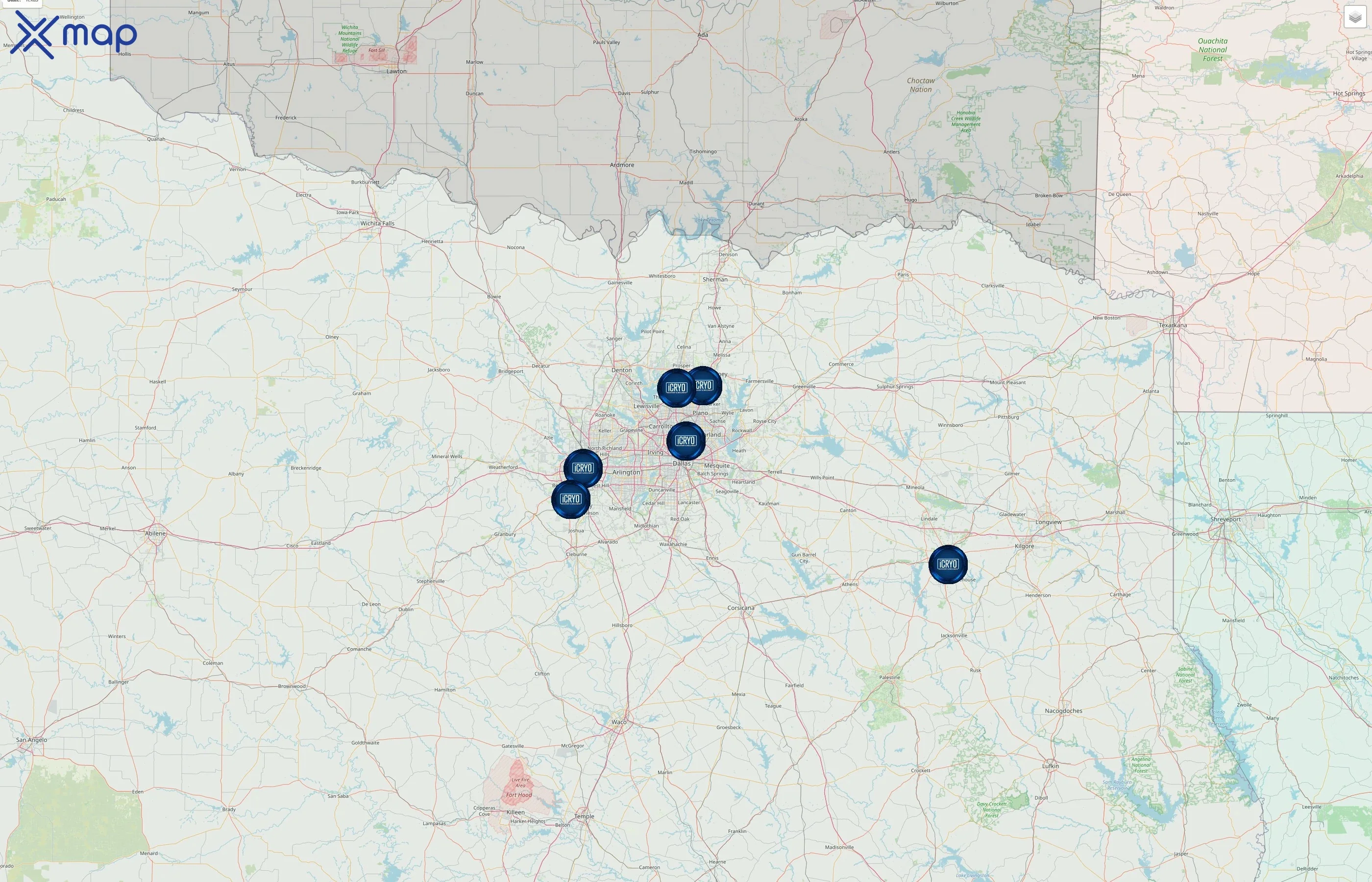 iCRYO street hotspots