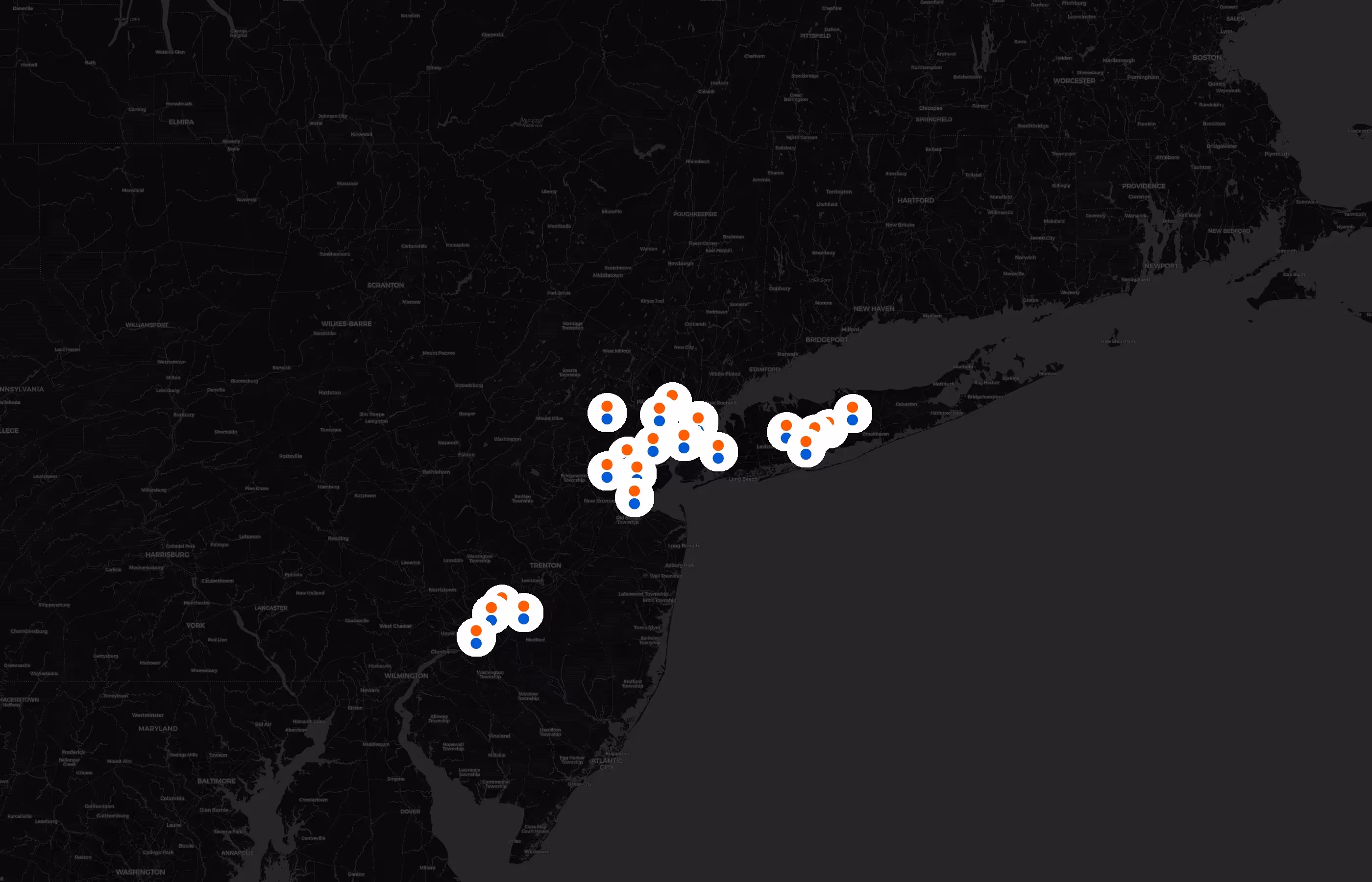 Blink Fitness city distribution