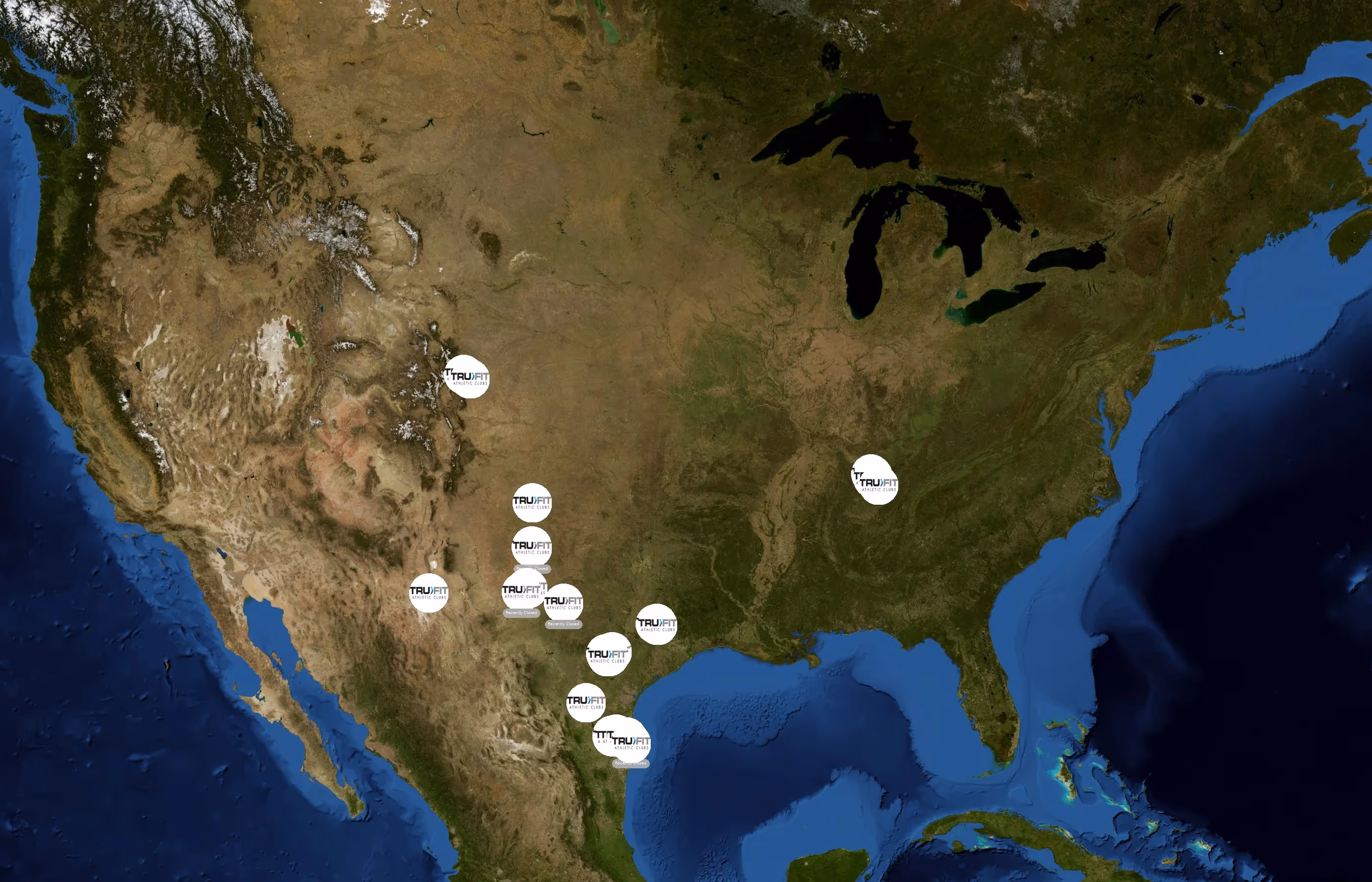 TruFit Athletic Clubs state distribution