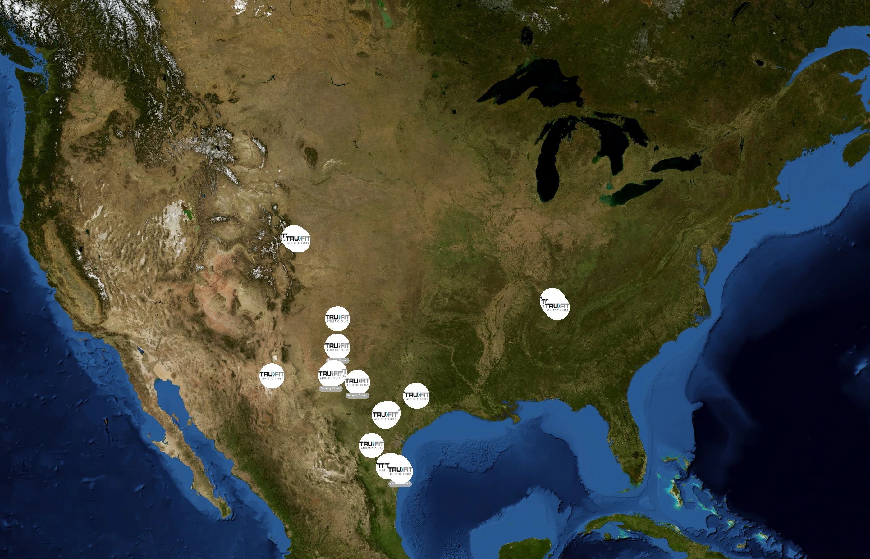 TruFit Athletic Clubs state distribution