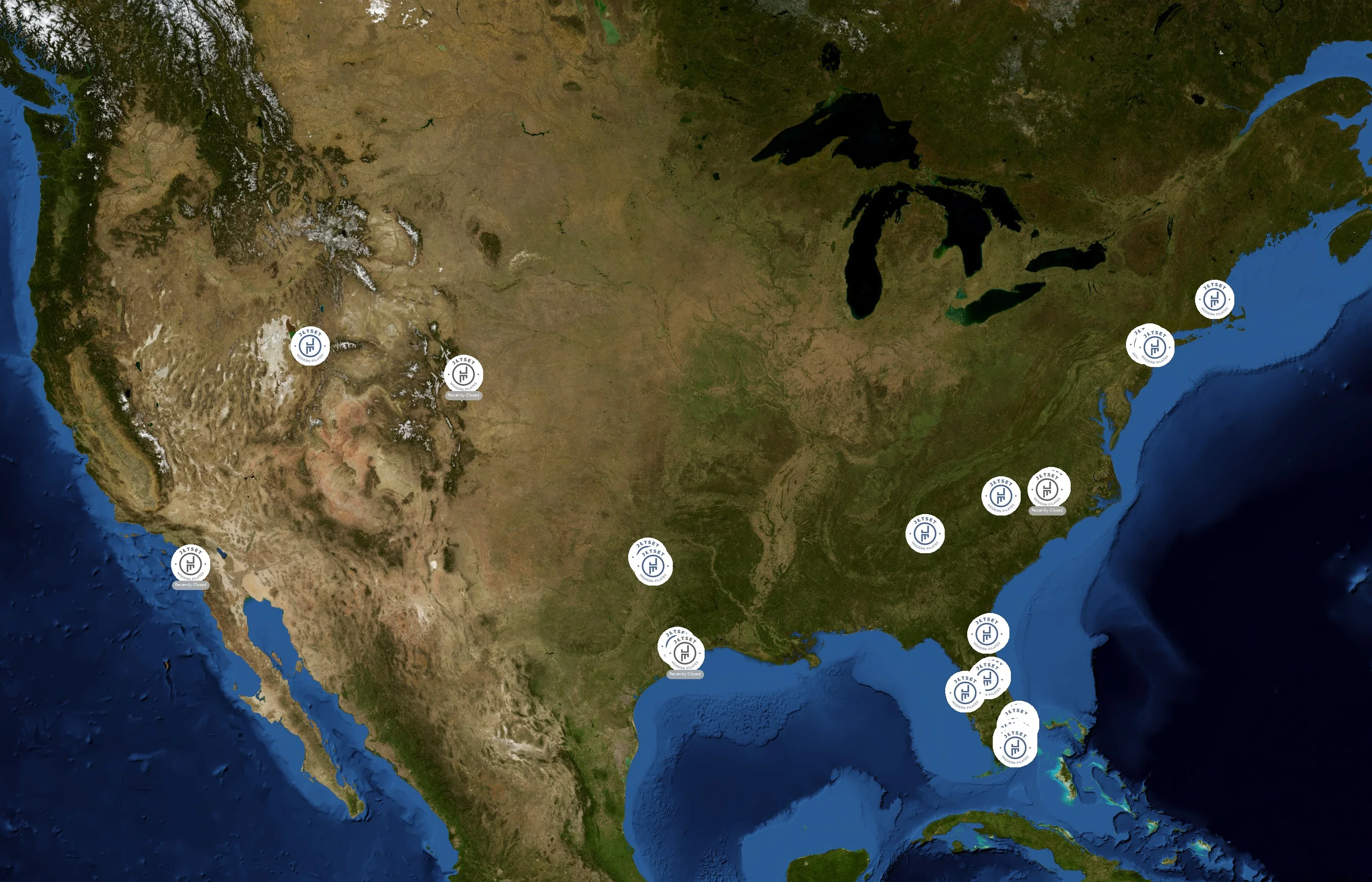 JETSET Pilates state distribution