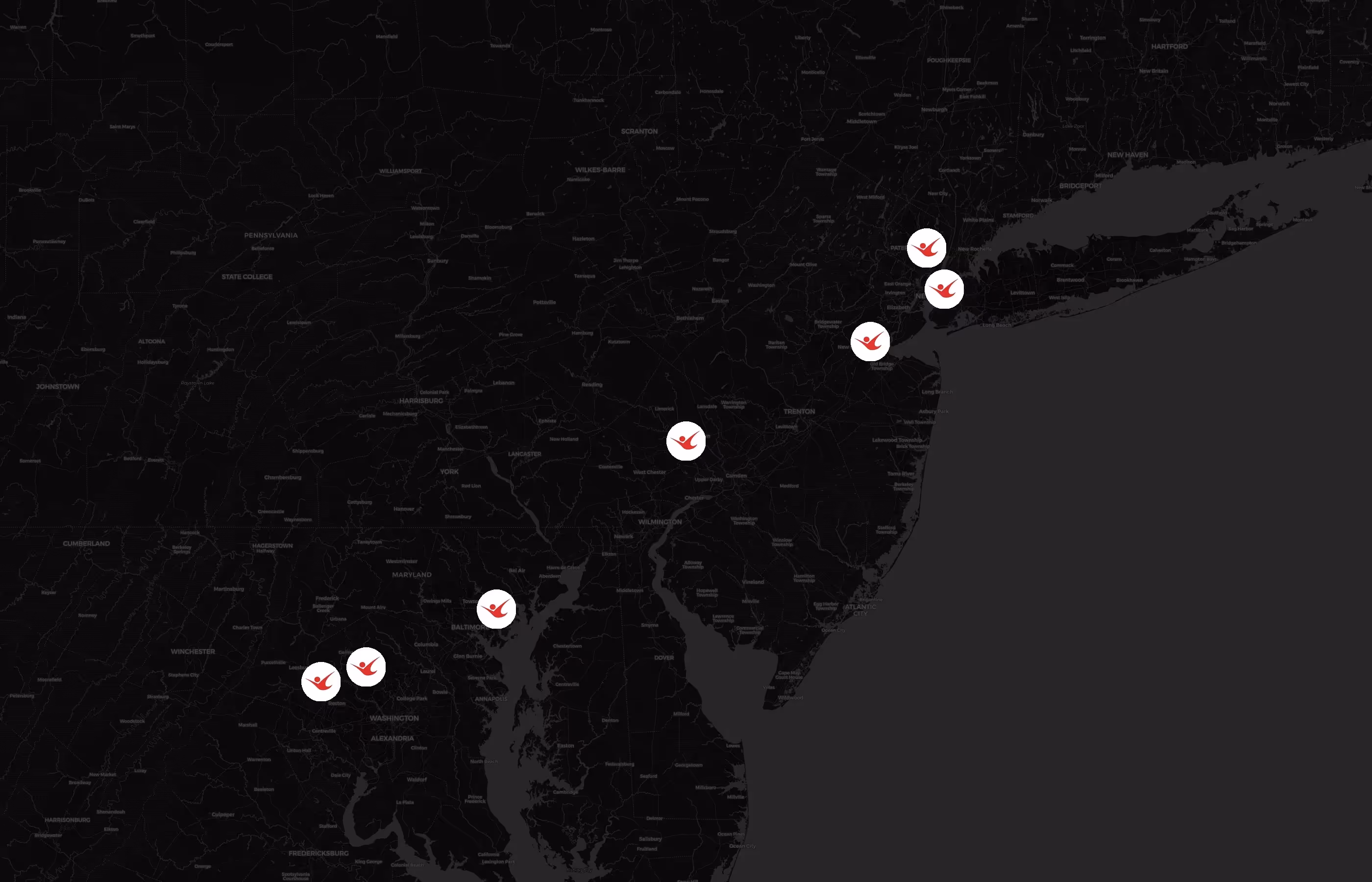 iFLY city distribution