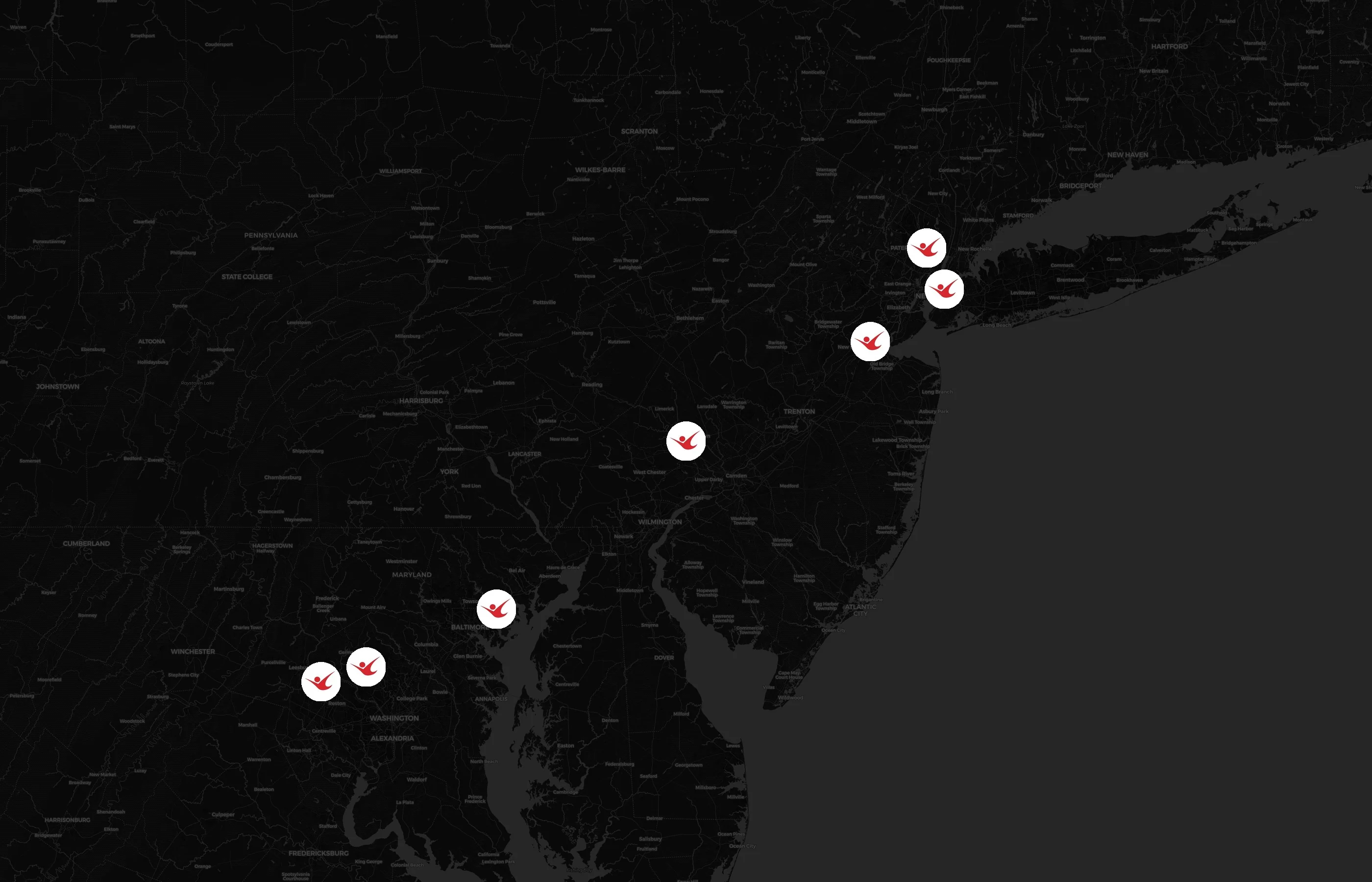 iFLY city distribution