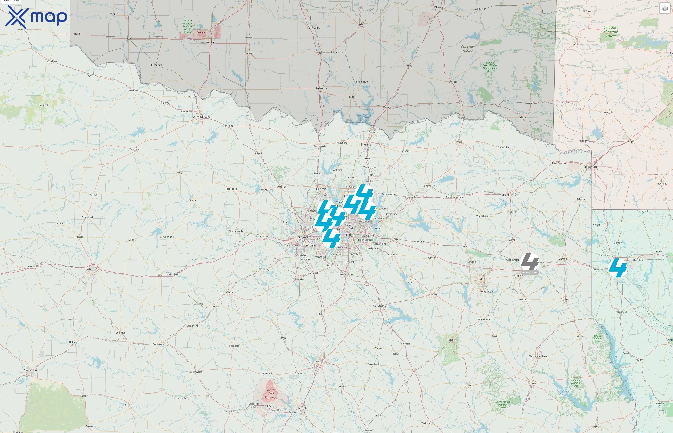 CLUB4 Fitness street hotspots