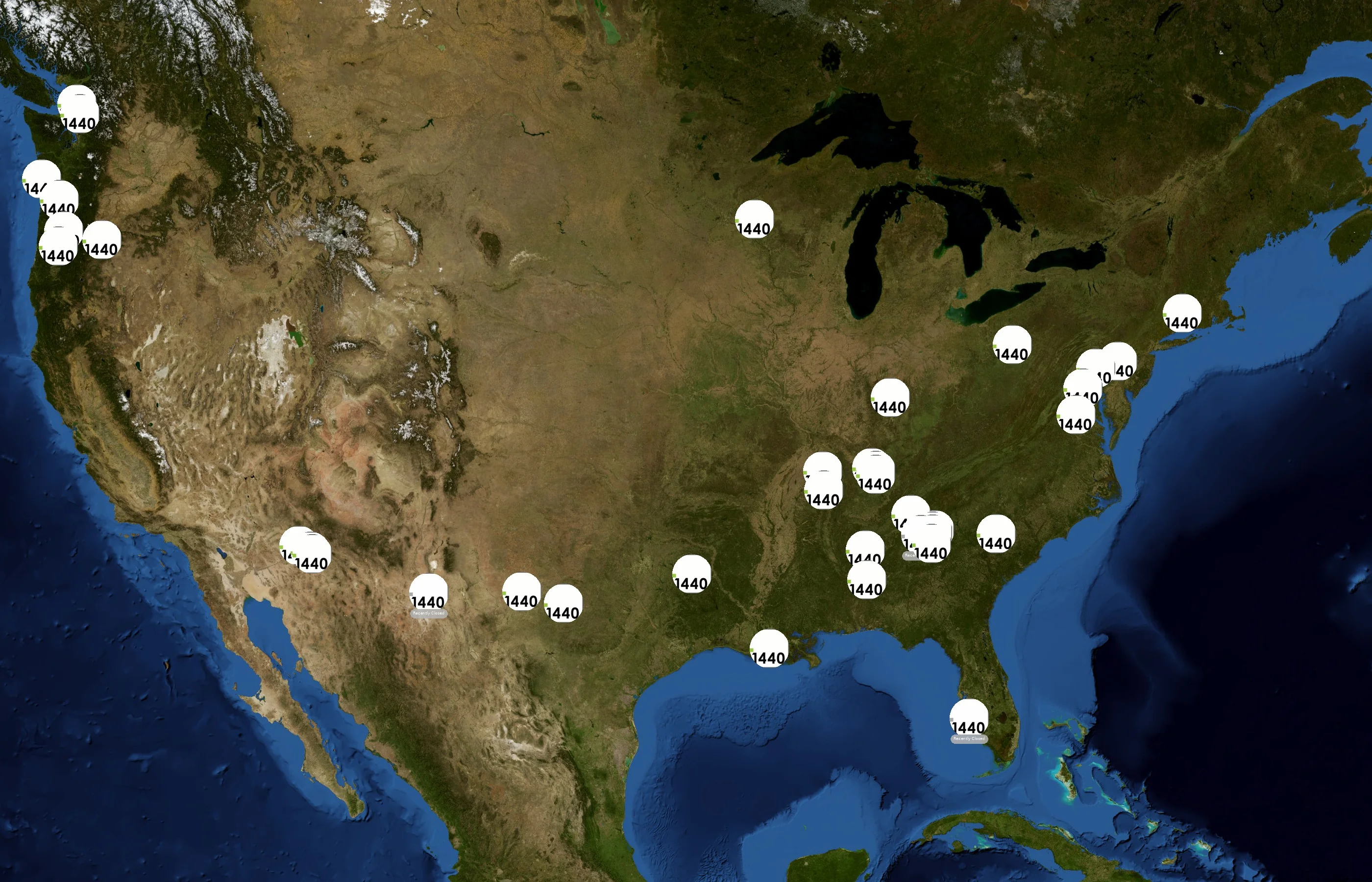 Fitness 1440 state distribution