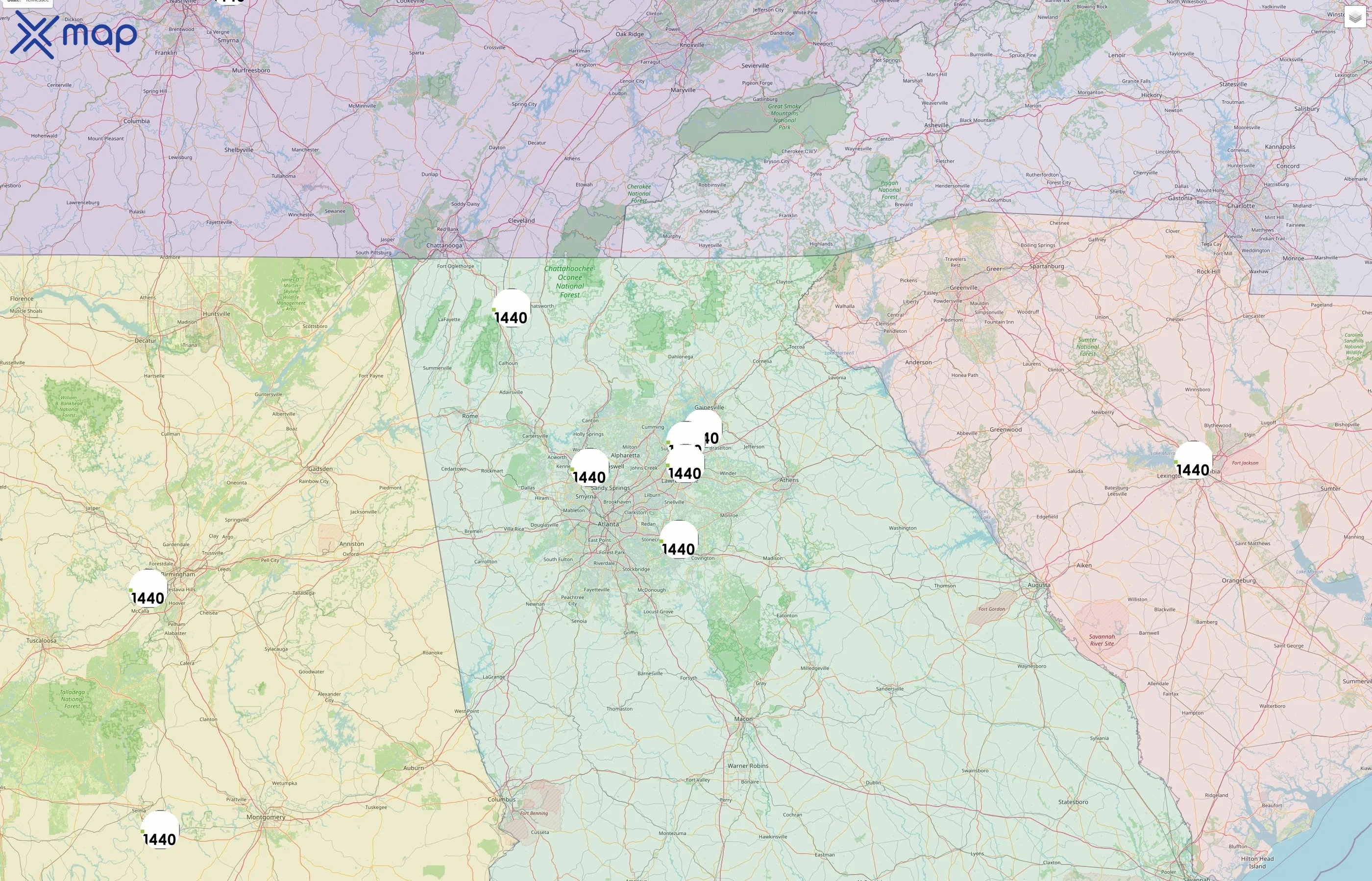Fitness 1440 street hotspots