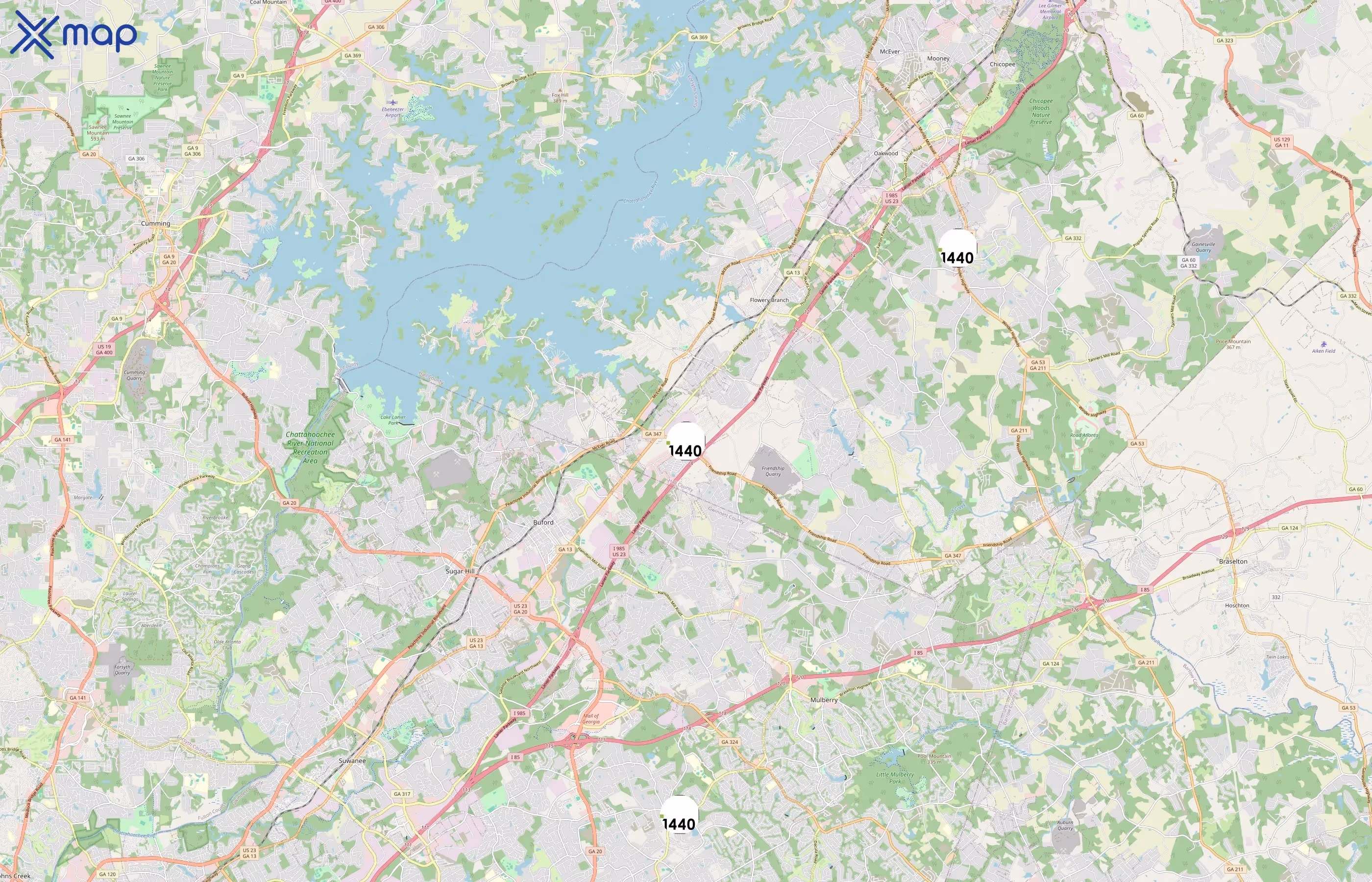 Fitness 1440 area coverage