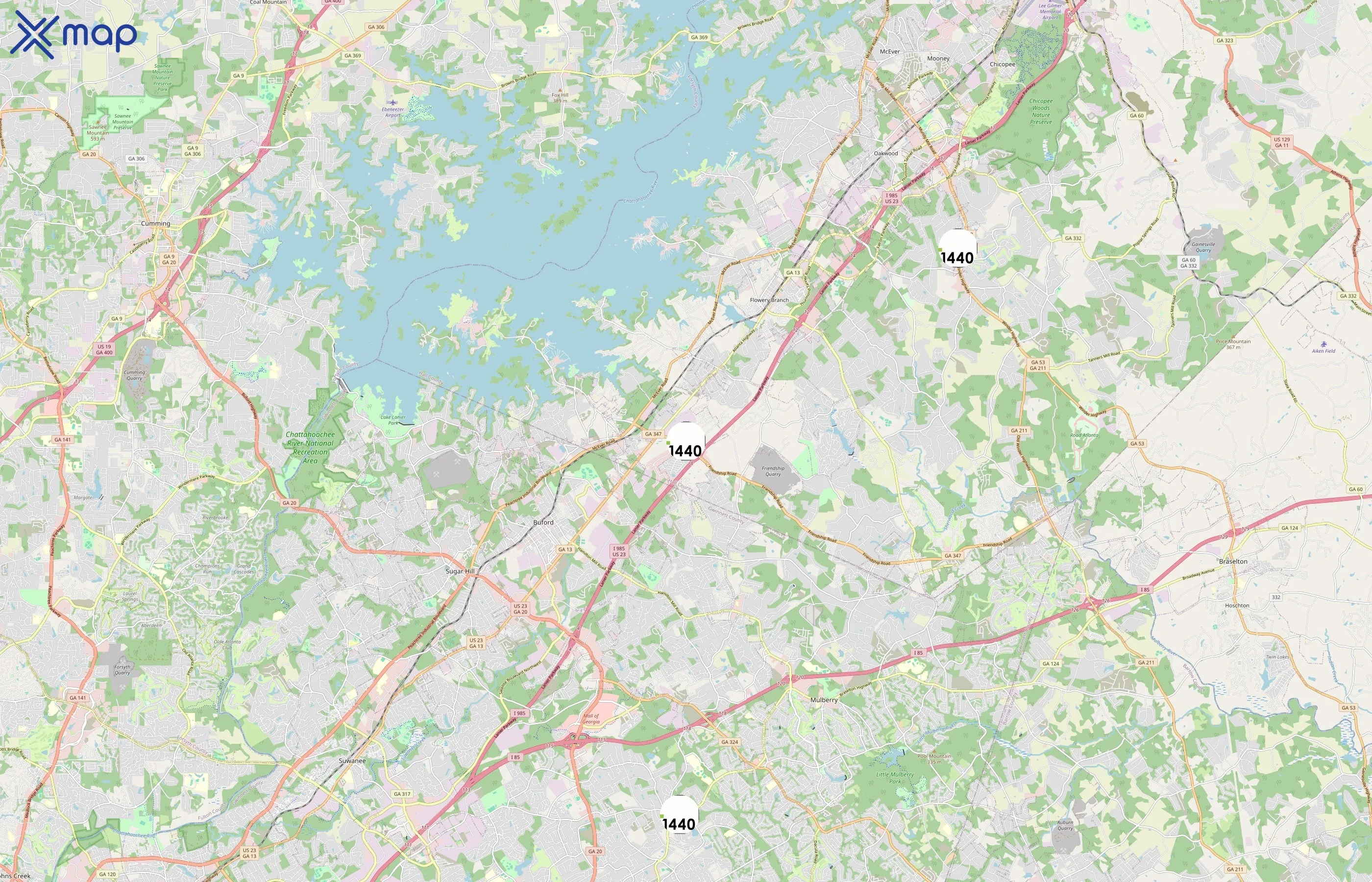 Fitness 1440 area coverage