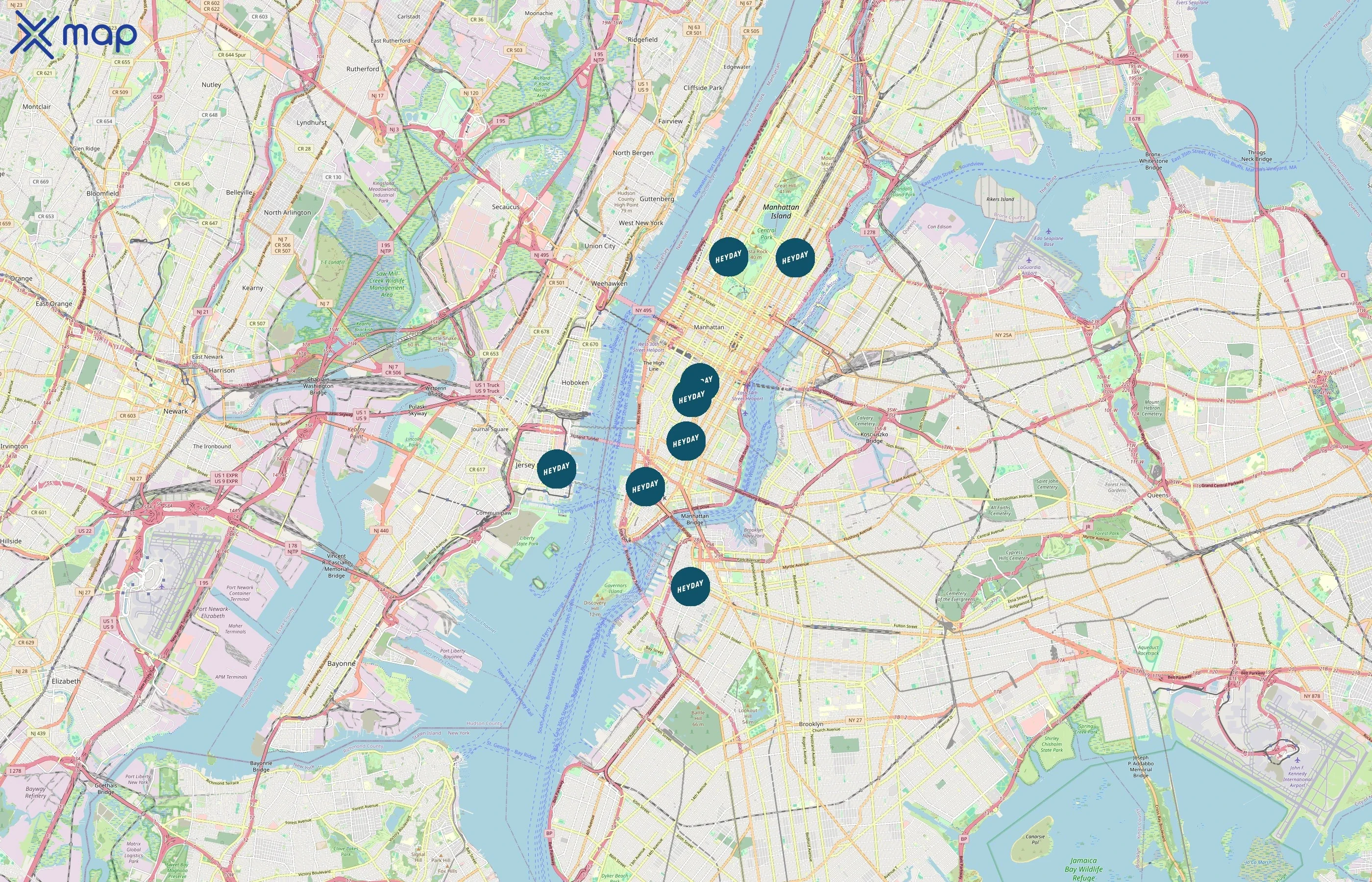 Heyday Skincare area coverage