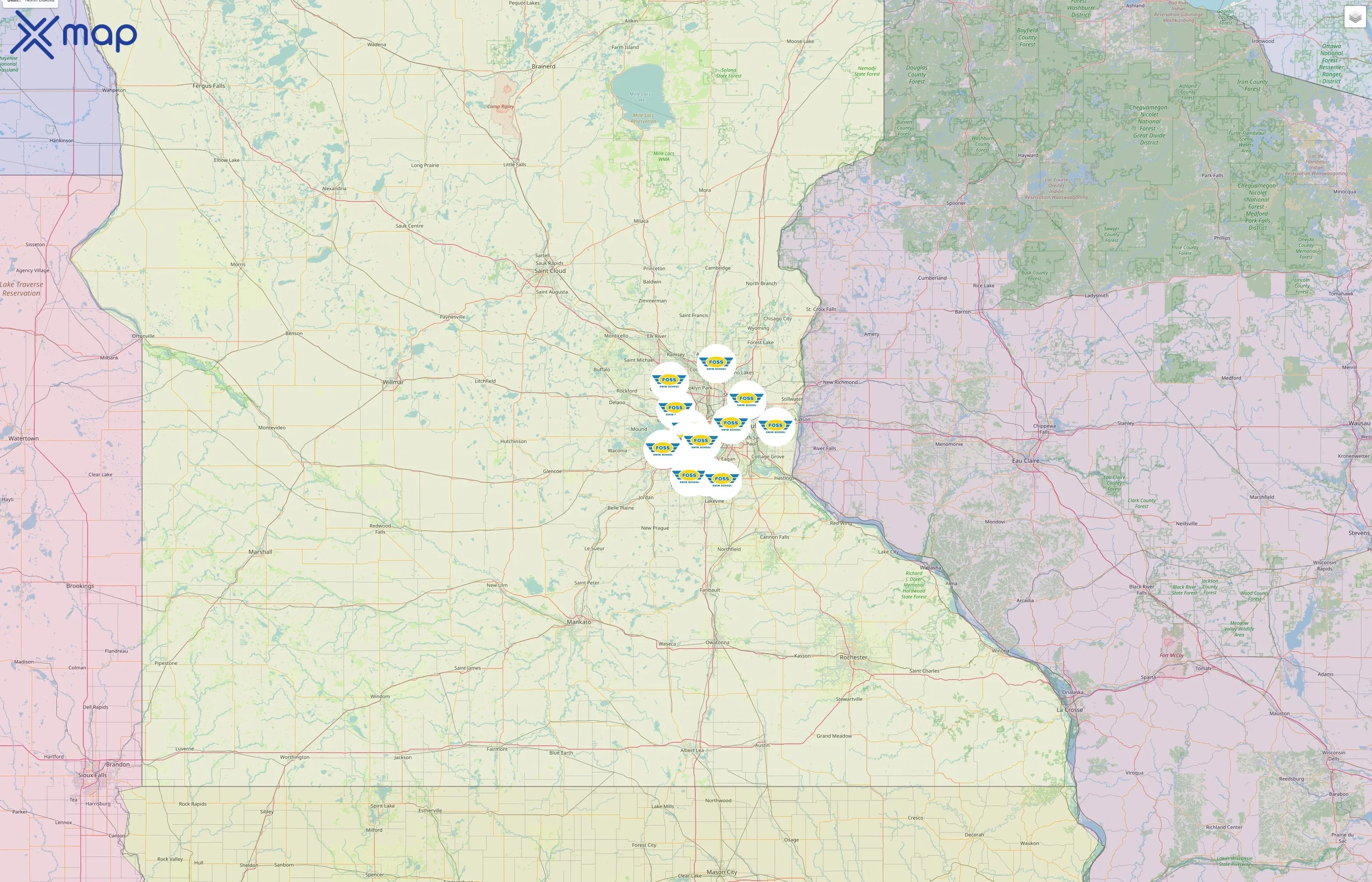 Foss Swim School street hotspots