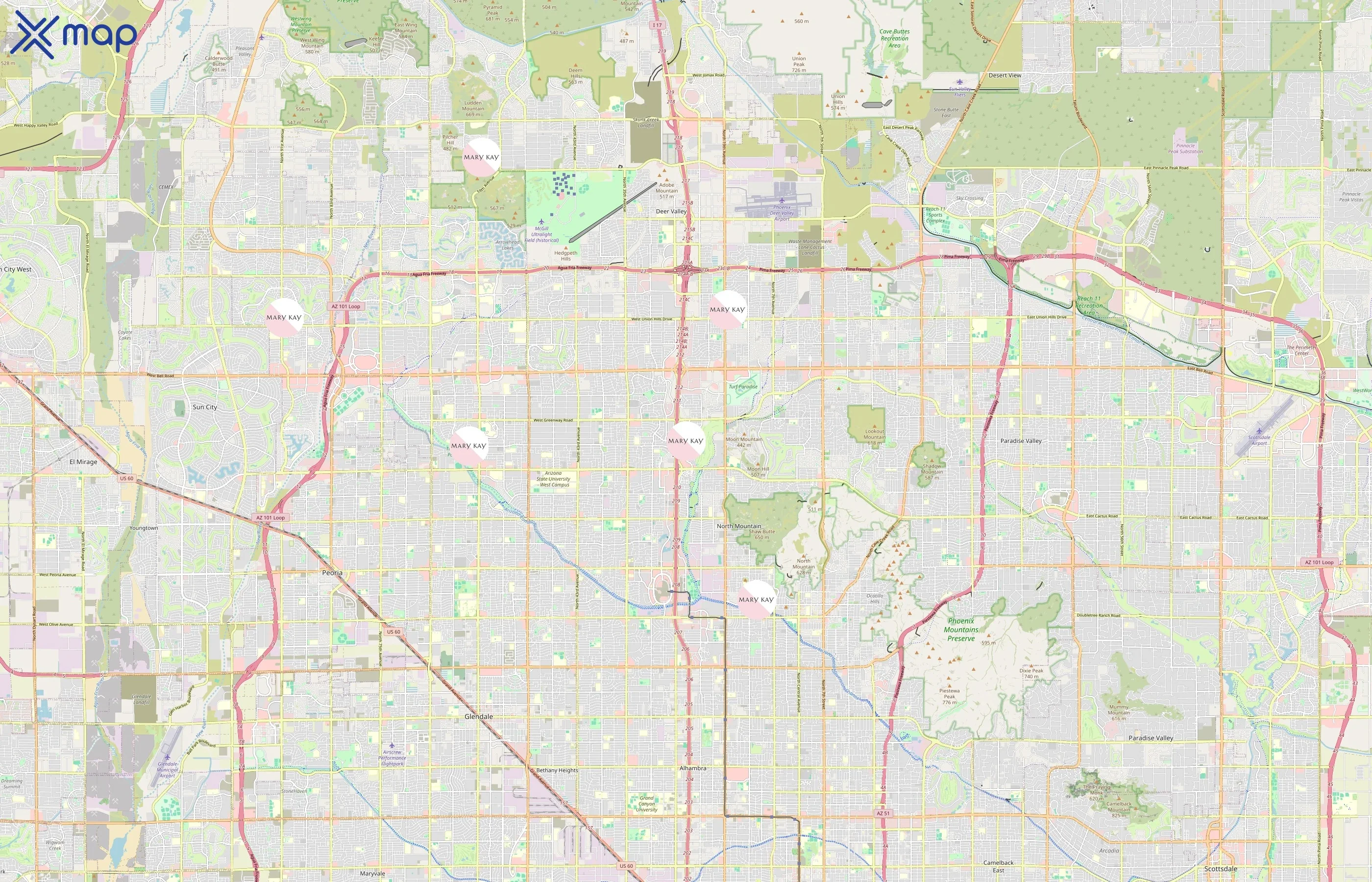 Mary Kay area coverage