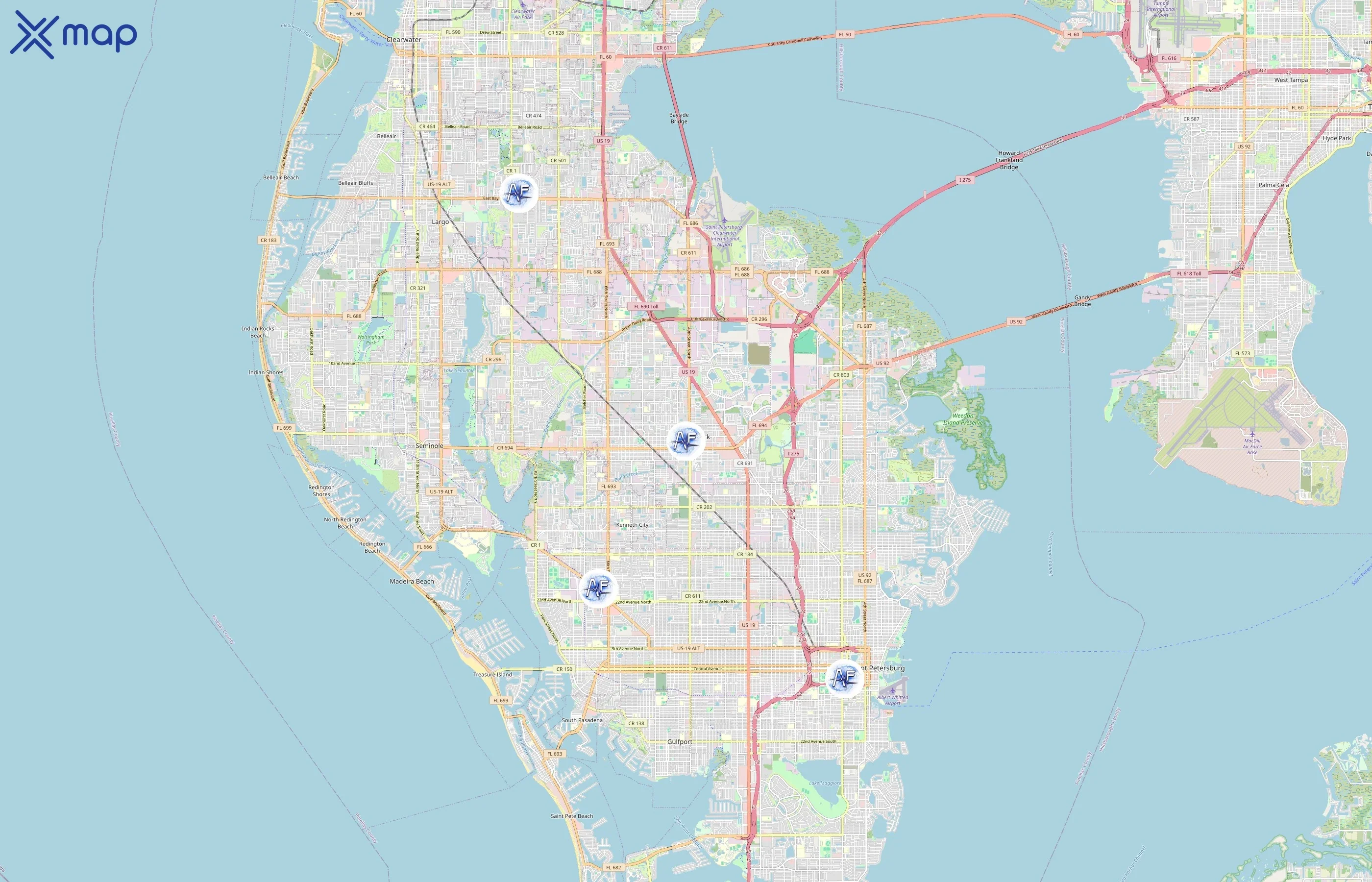 Amped Fitness area coverage