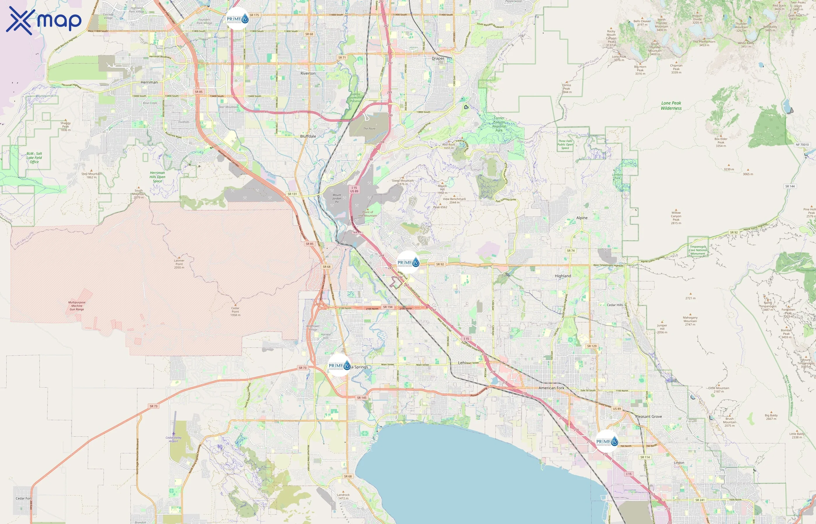 Prime IV Hydration & Wellness area coverage