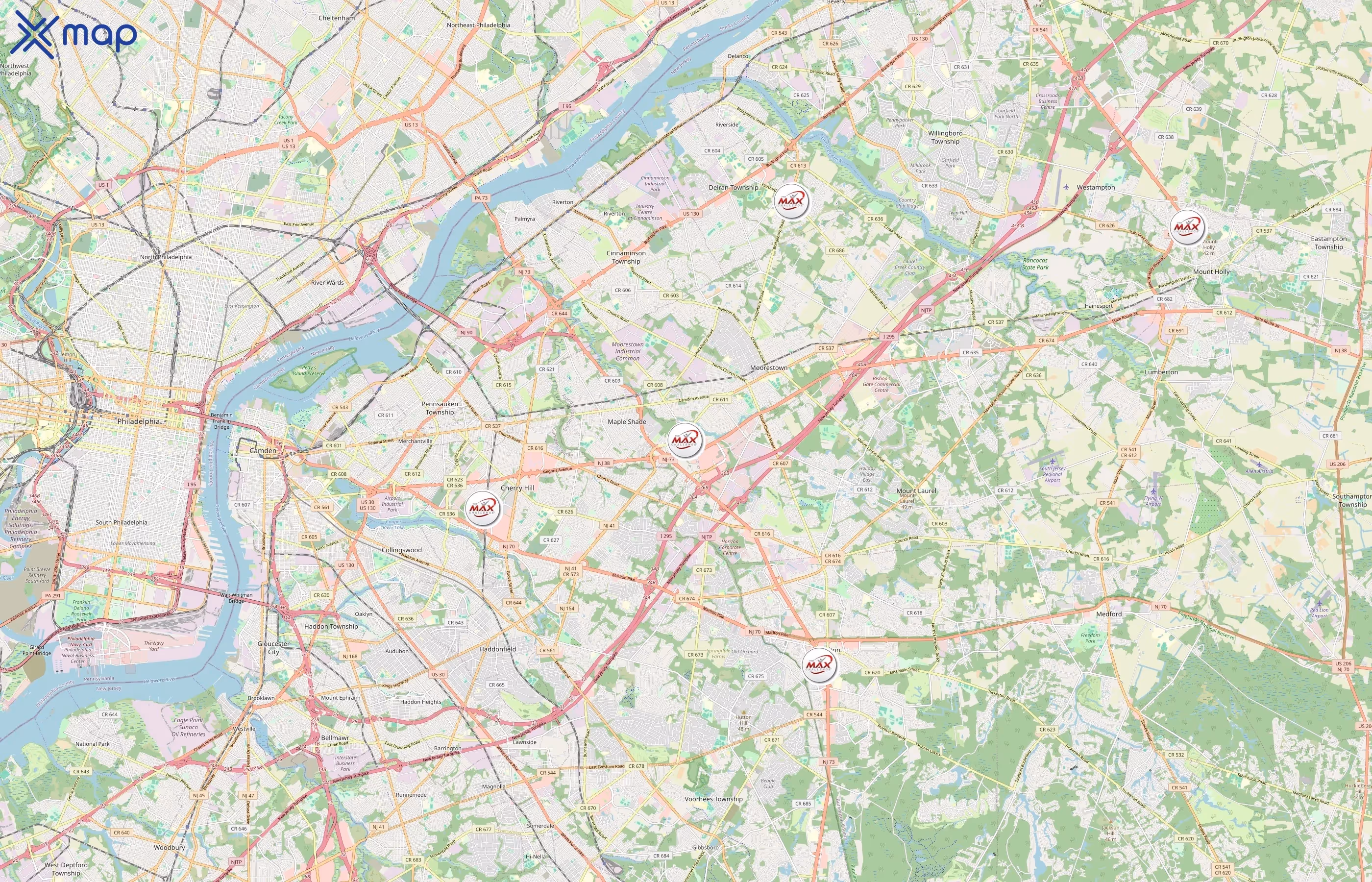 The MAX Challenge area coverage