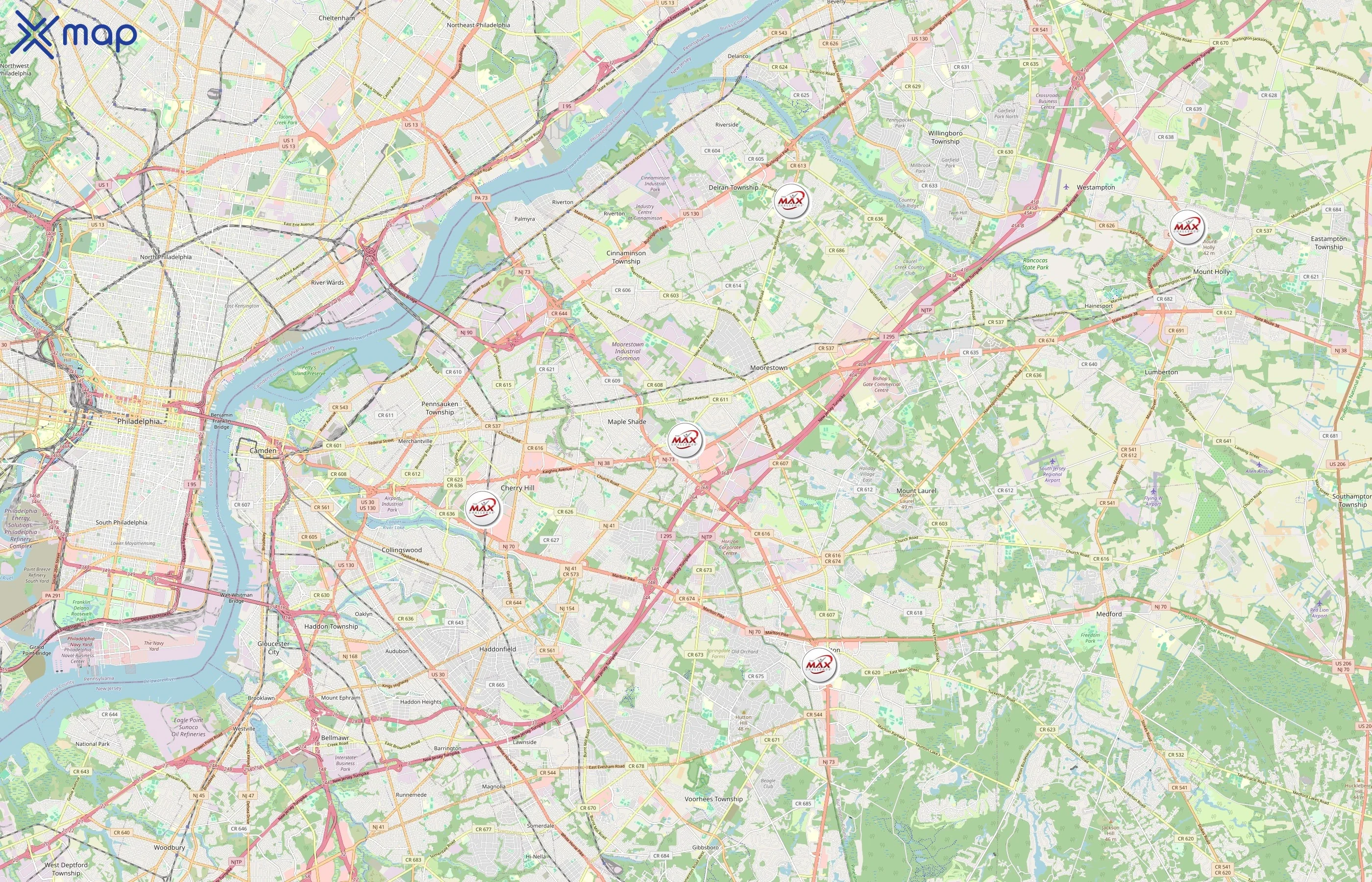 The MAX Challenge area coverage