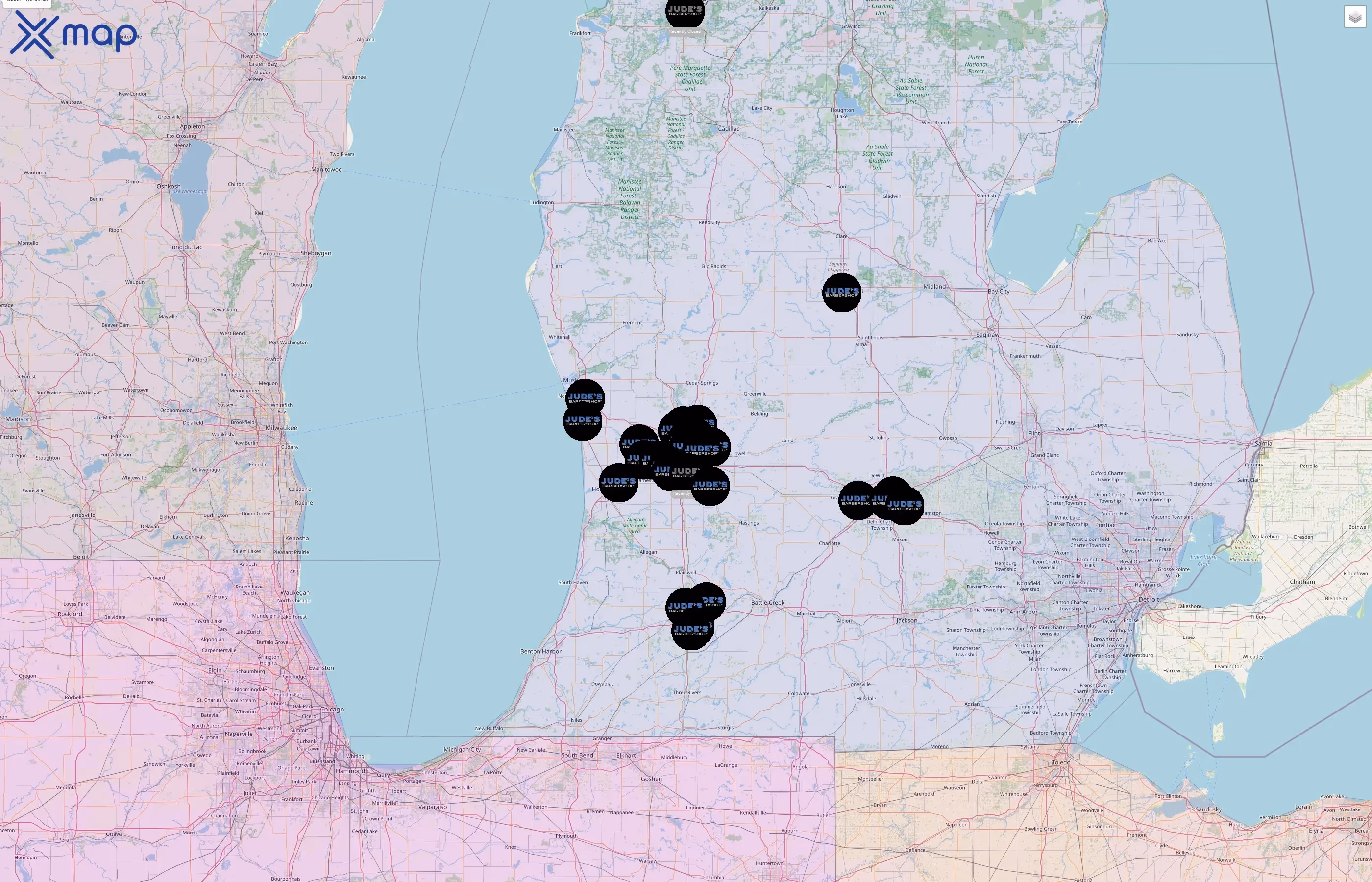 Jude's Barbershop street hotspots